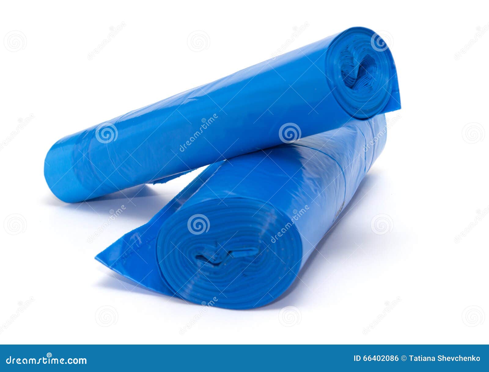 Roll of Blue Plastic Garbage Bags Isolated on White Stock Photo Image of packaging, plastic