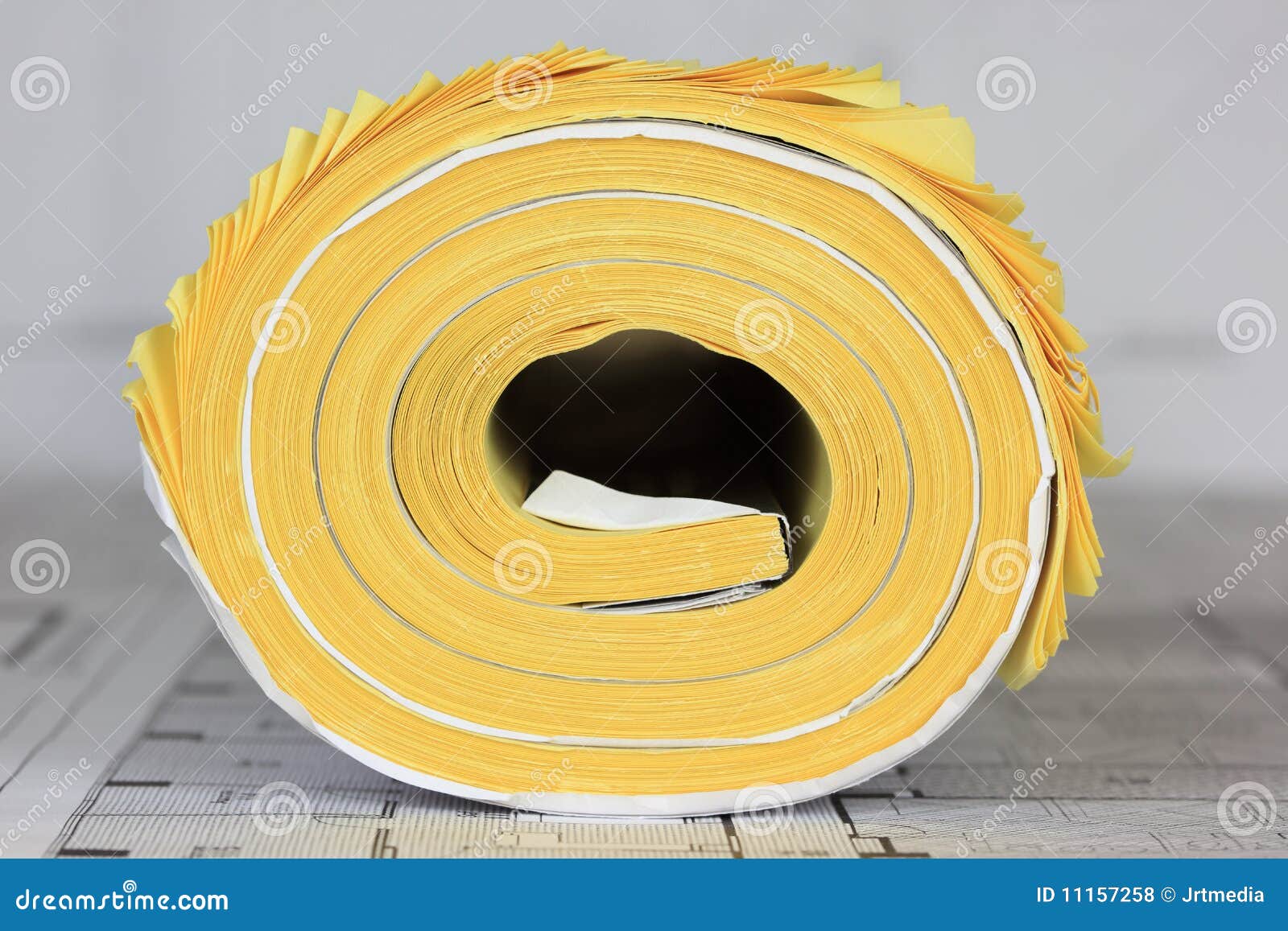 Roll of Blueprints stock photo. Image of roll, architectural - 11157258