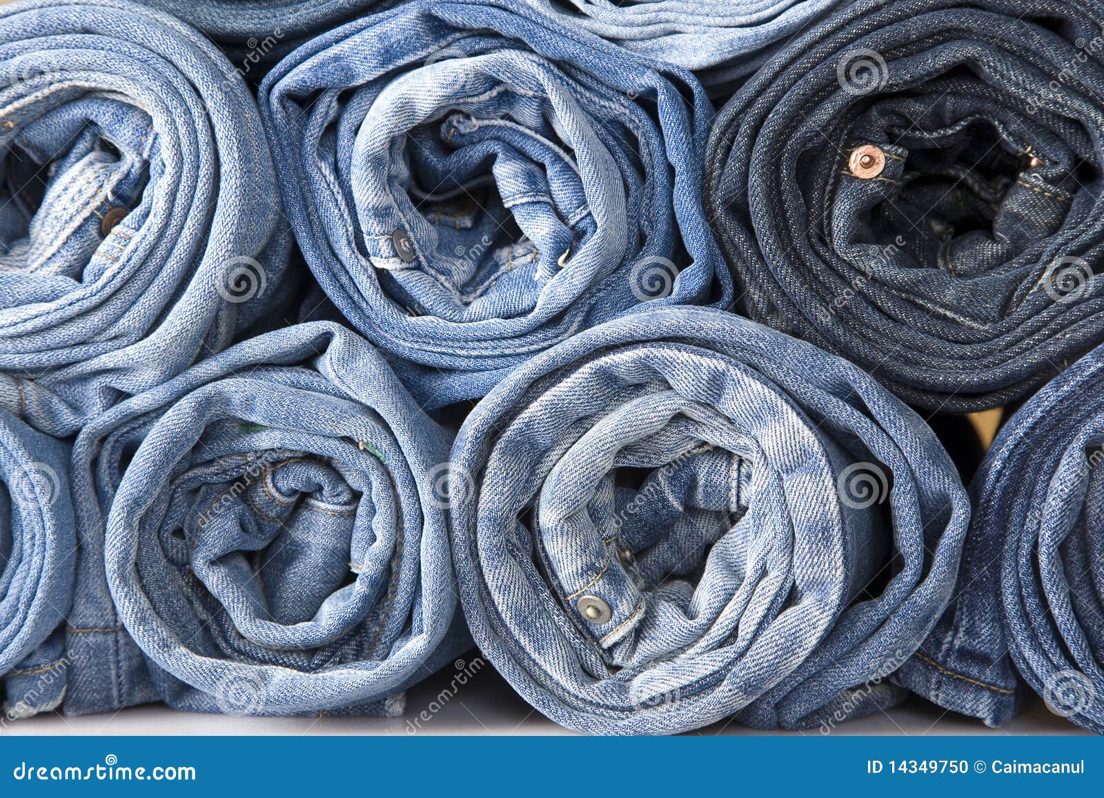 Roll denim jeans stock photo. Image of modern, cloth - 14349750