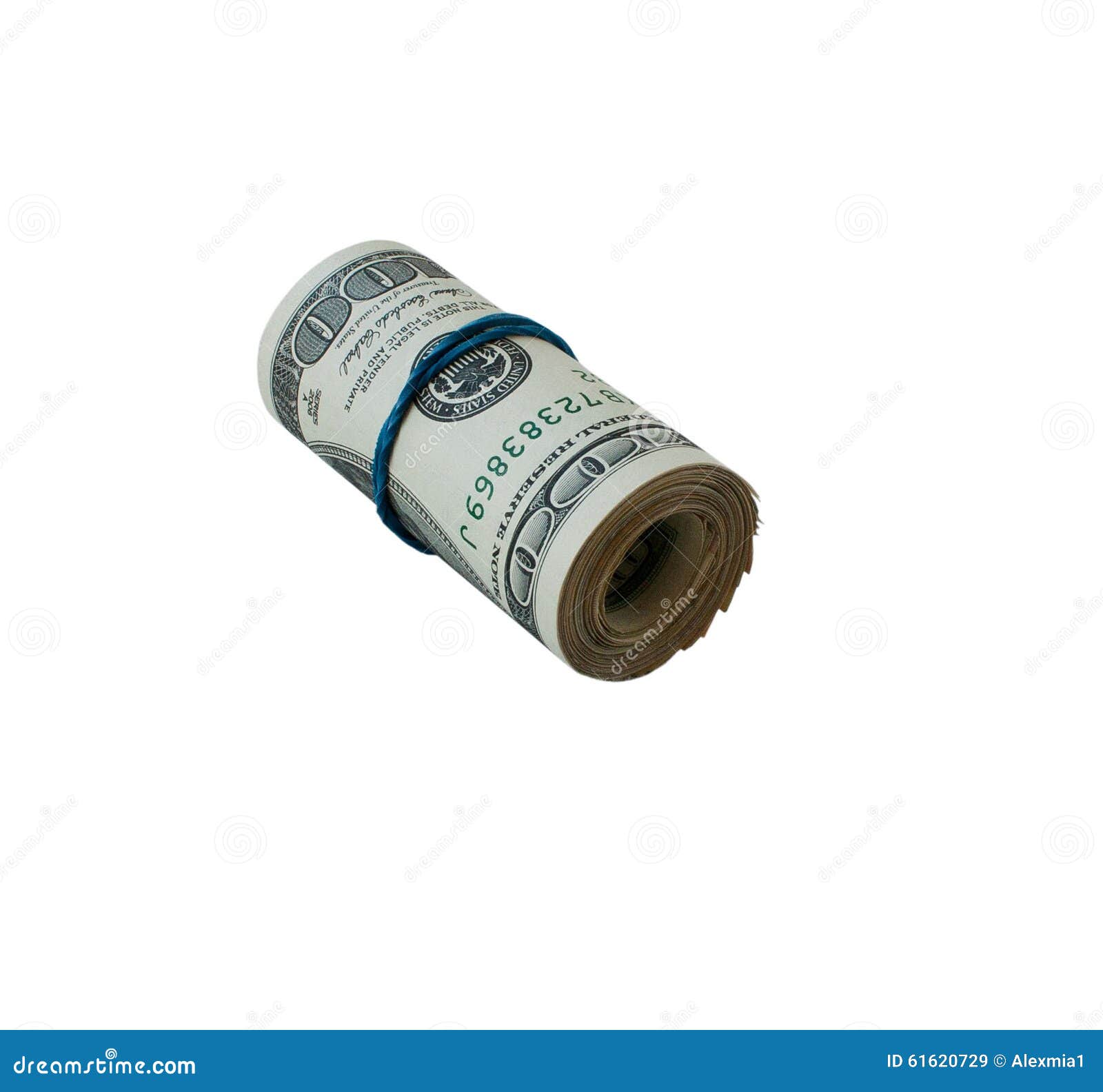 Roll of 100 dollar bills stock image. Image of wages - 61620729