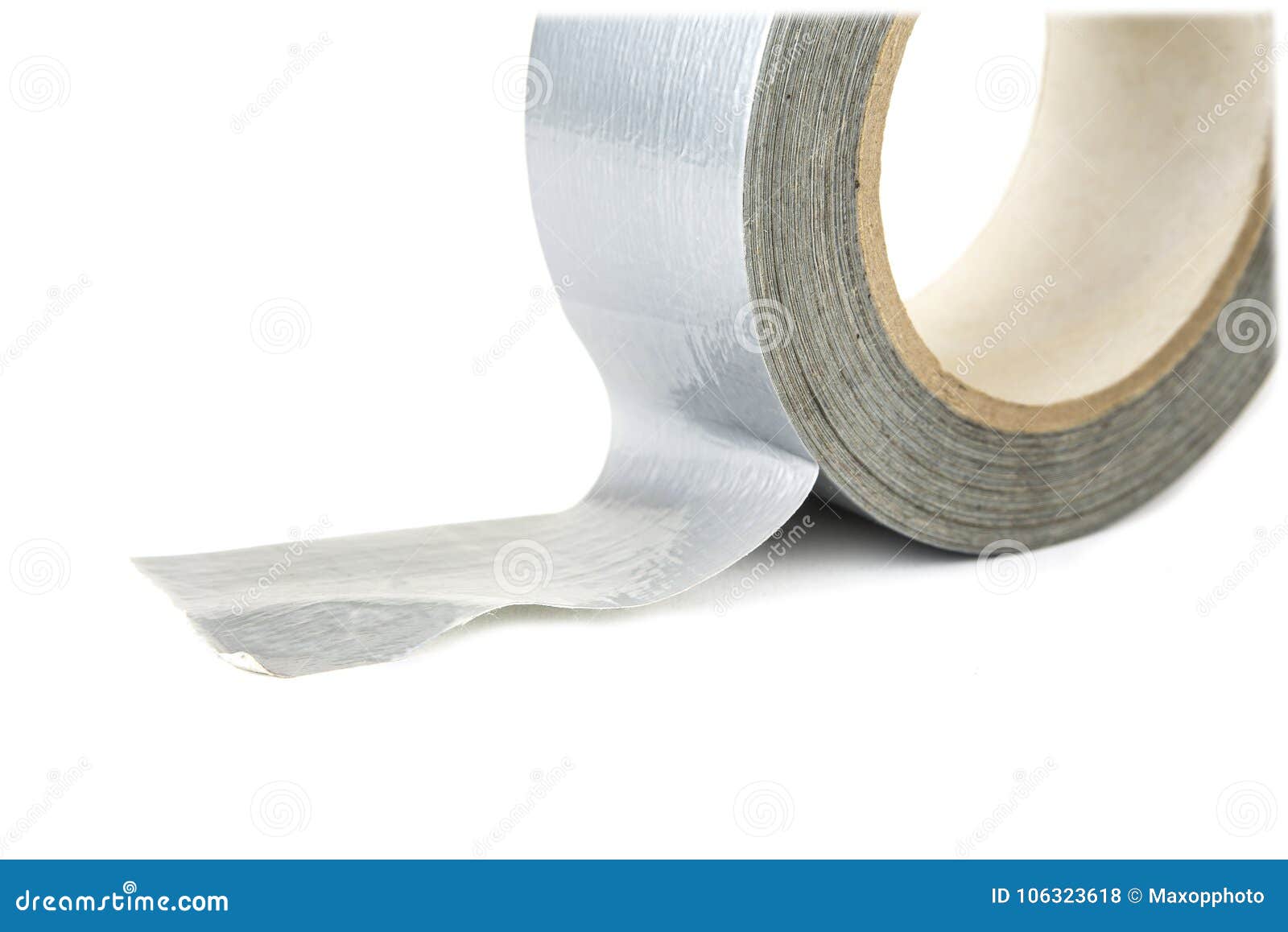 Roll of Duck or Duct Tape on the White Background. Stock Photo - Image of  isolated, equipment: 106323618