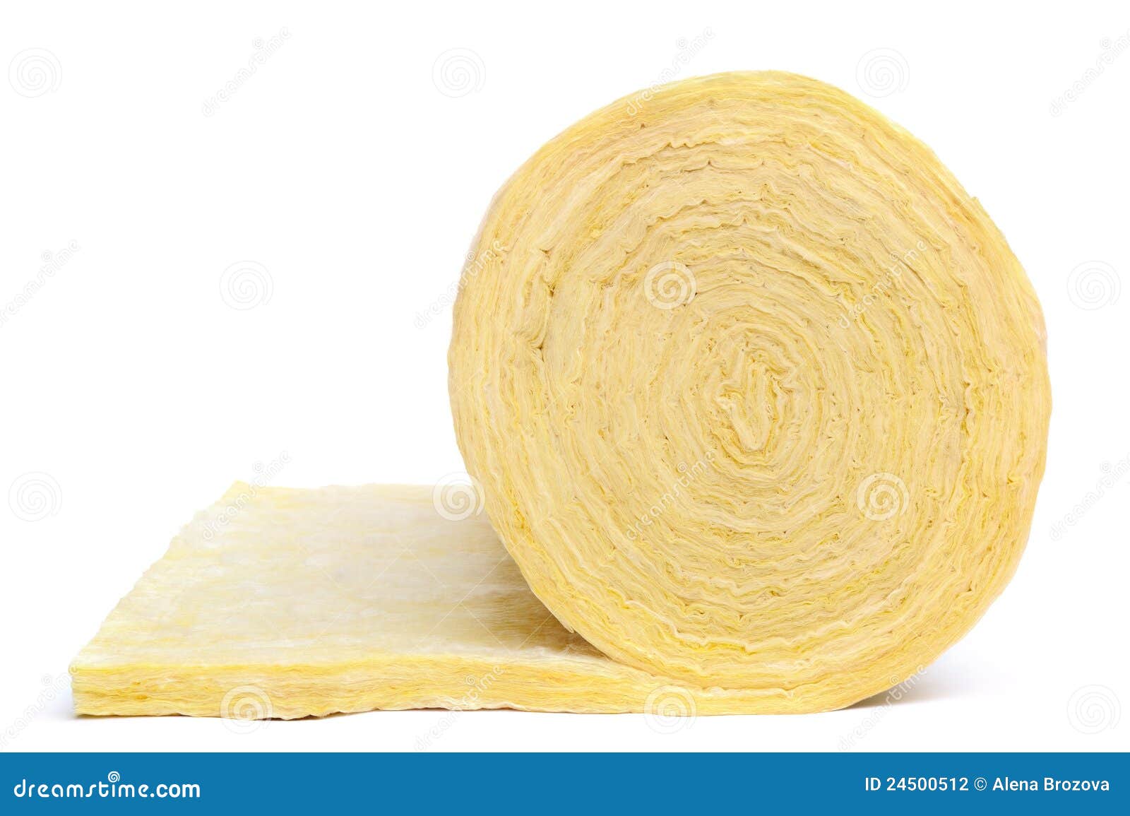 Roll of Fiberglass Insulation Material Stock Photo - Image of