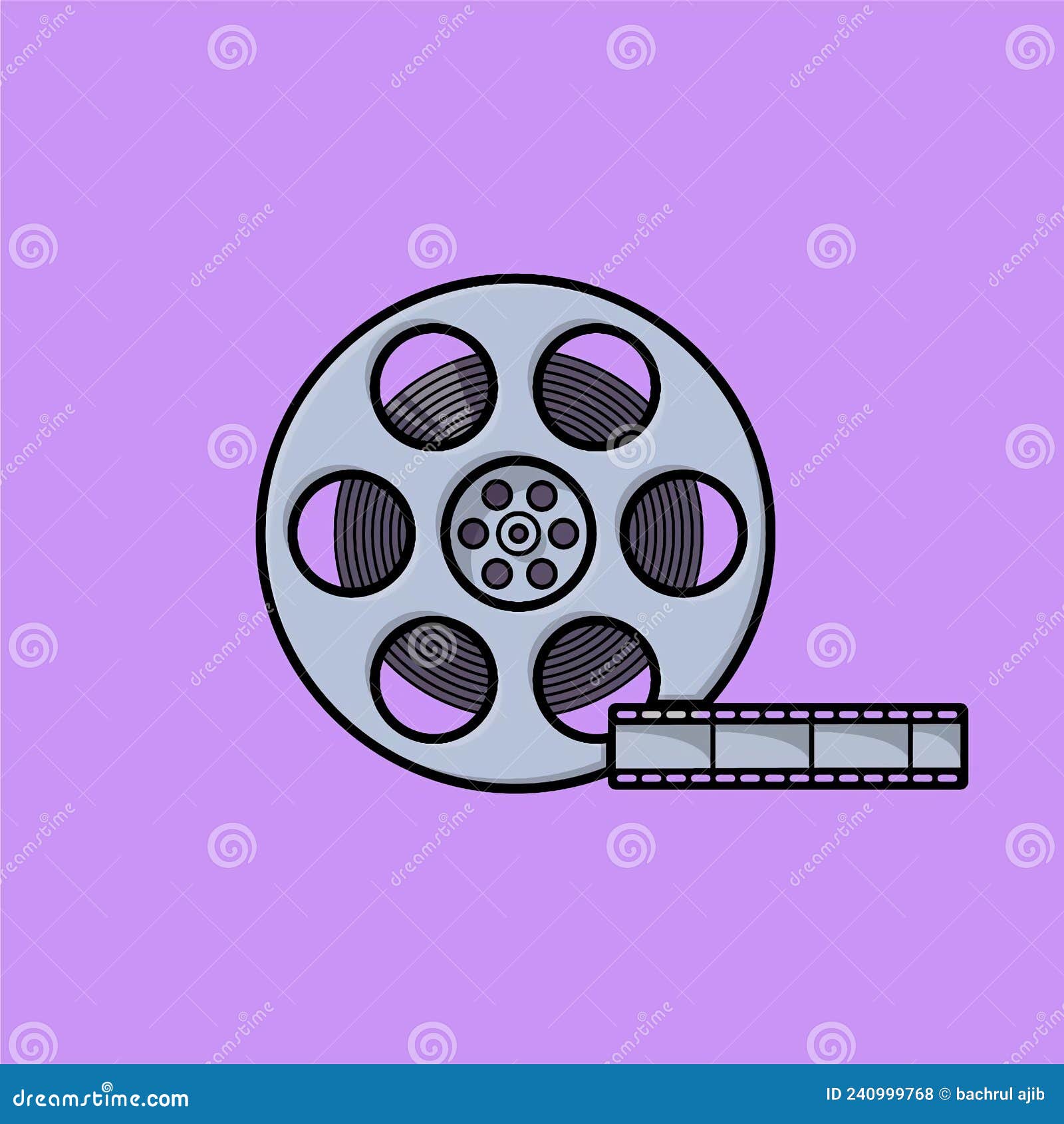 Roll of Film Tape for Filming Stock Illustration Illustration of film