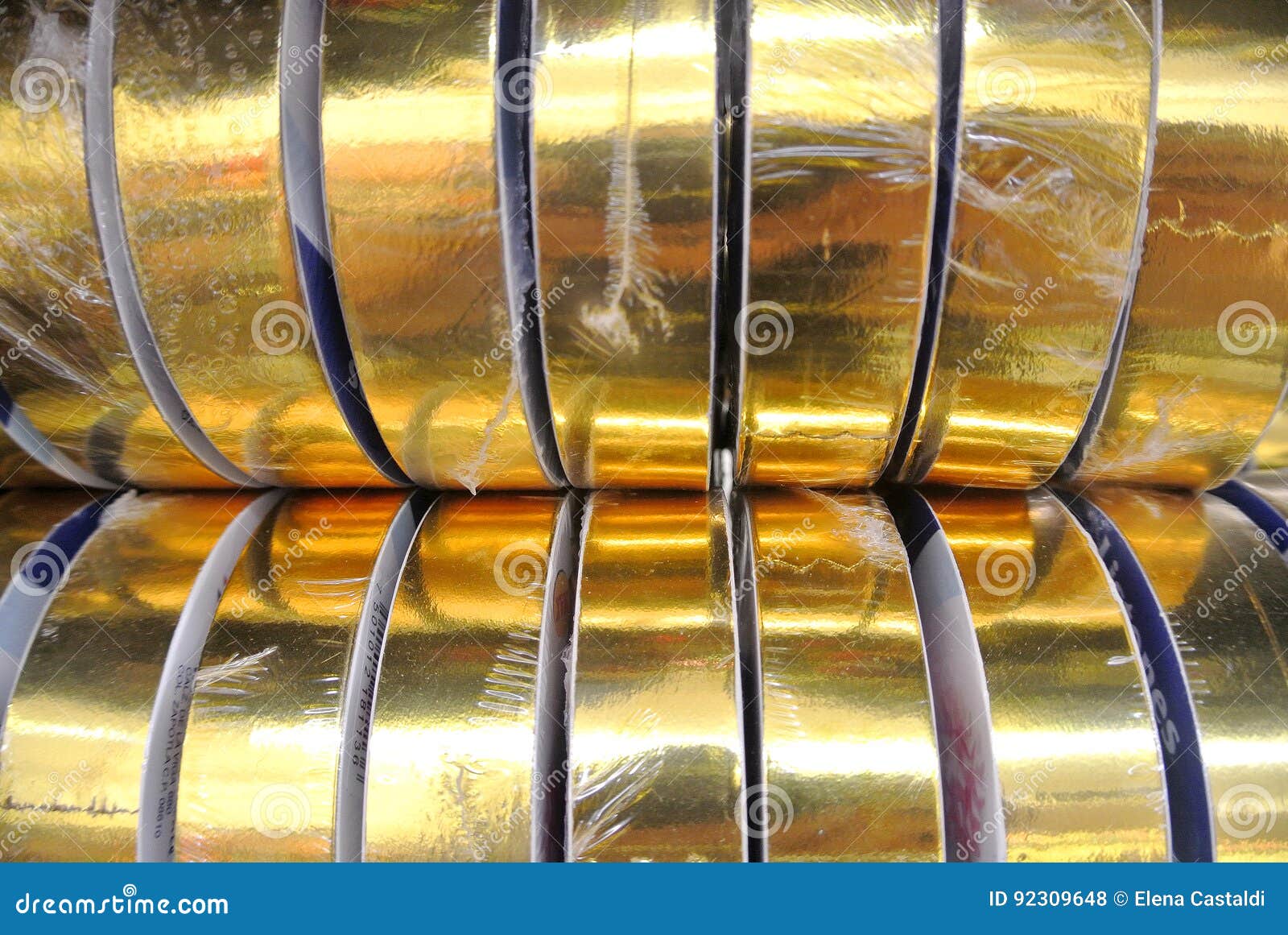 Roll of gold ribbon stock photo. Image of ribbon, decoration 92309648