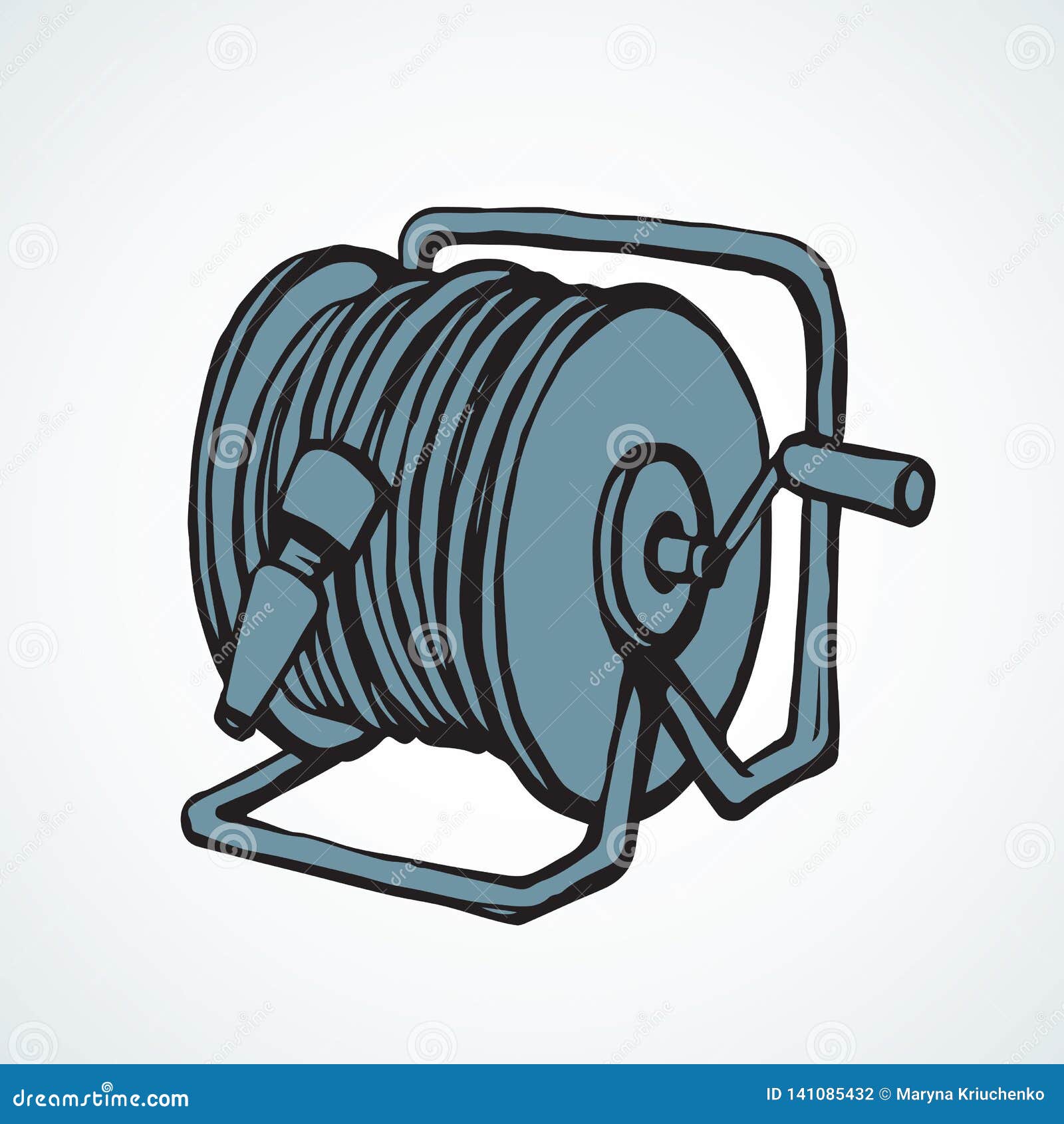 Roll the Hose. Vector Drawing Stock Vector - Illustration of flexible,  extinguish: 141085432