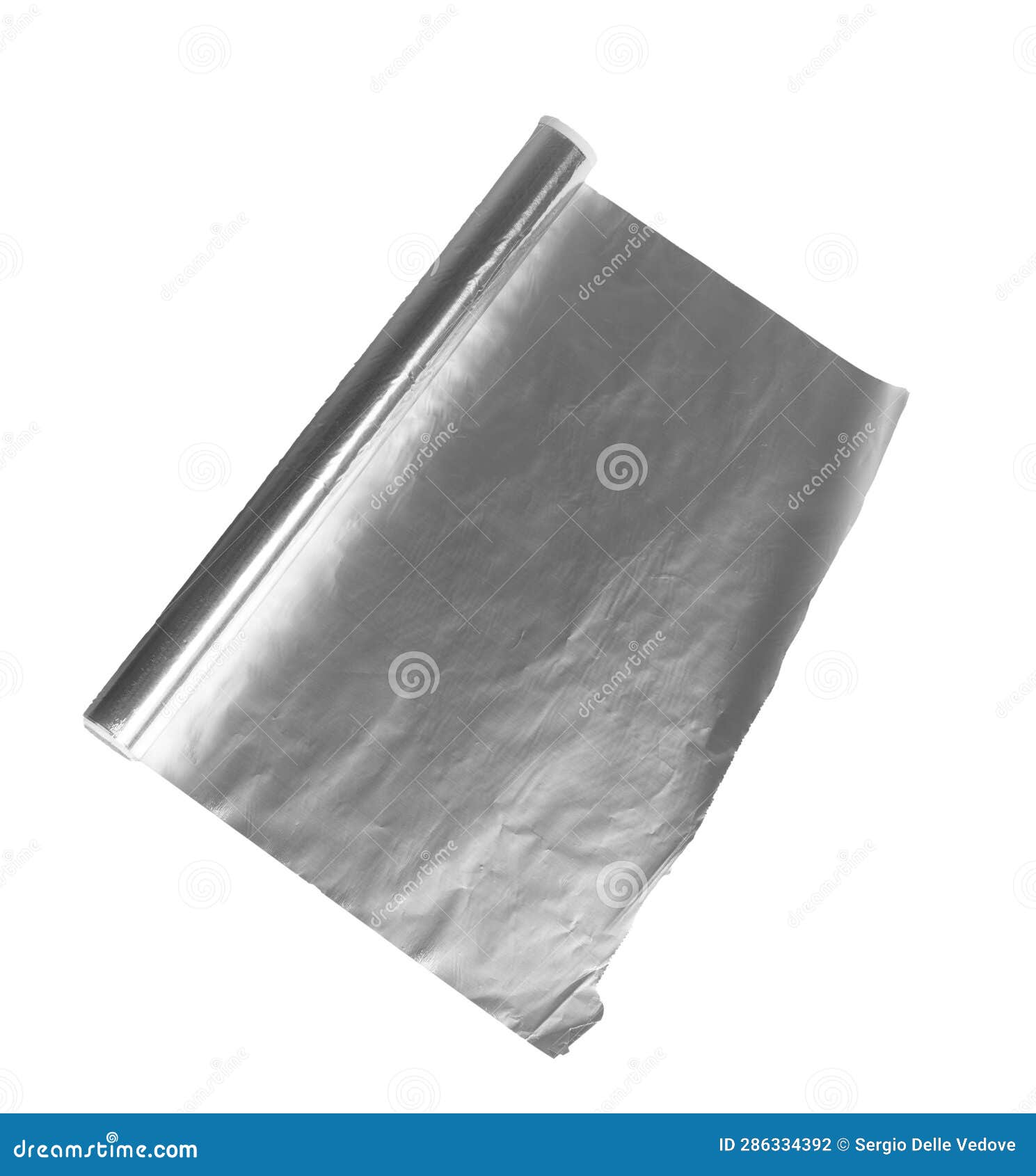 A Roll of Kitchen Aluminum Foil Stock Photo Image of isolated, roll