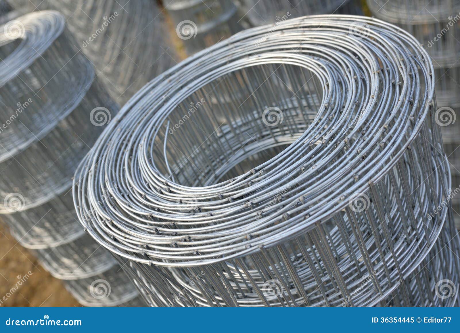 Roll of metal wire stock image. Image of silver, material 36354445