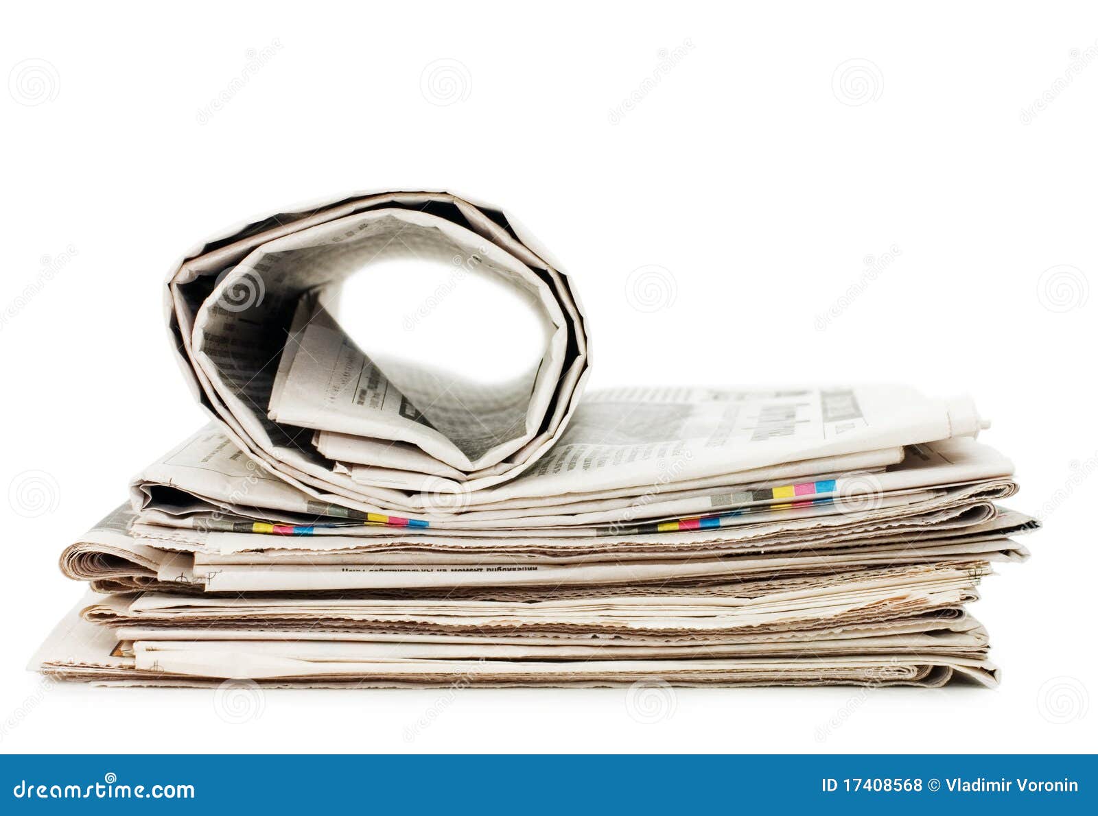 Roll of newspapers stock photo. Image of information 17408568