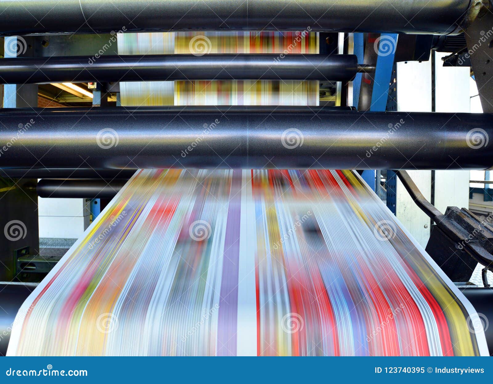 roll offset print machine in a large print shop for production o