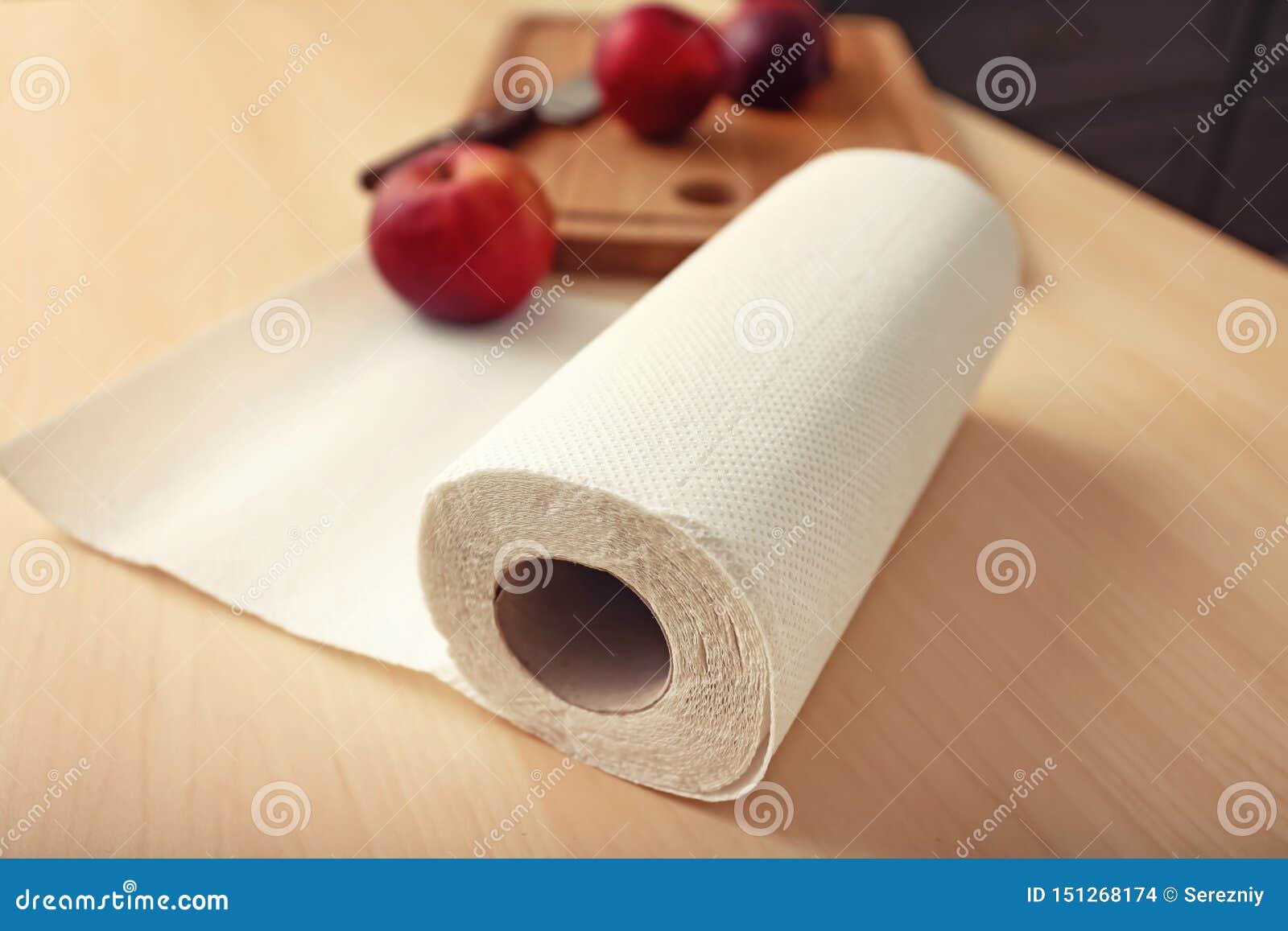 Roll of Paper Towels on Kitchen Table Stock Photo Image of domestic