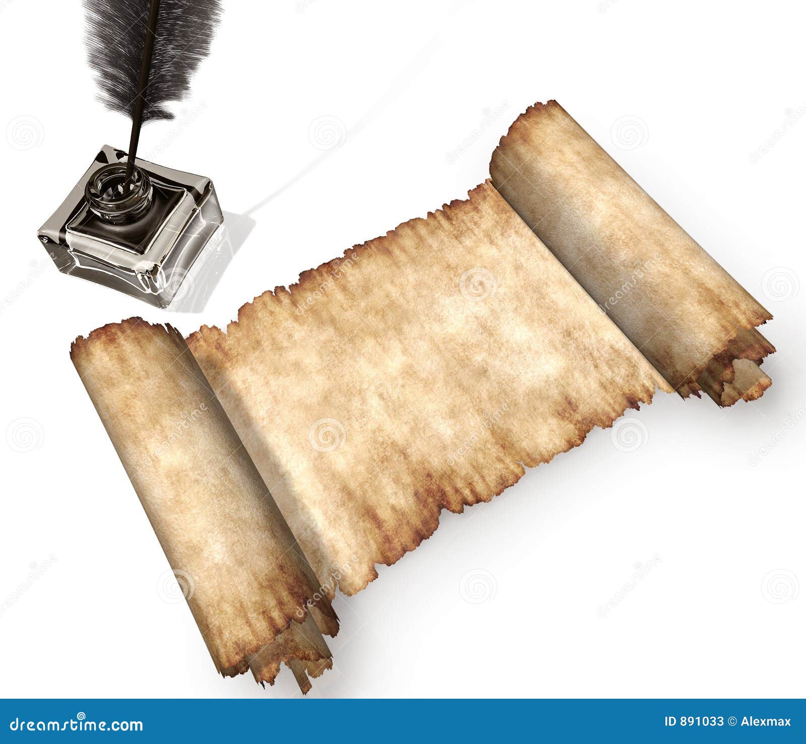 Parchment roll stock image. Image of object, document - 19838533