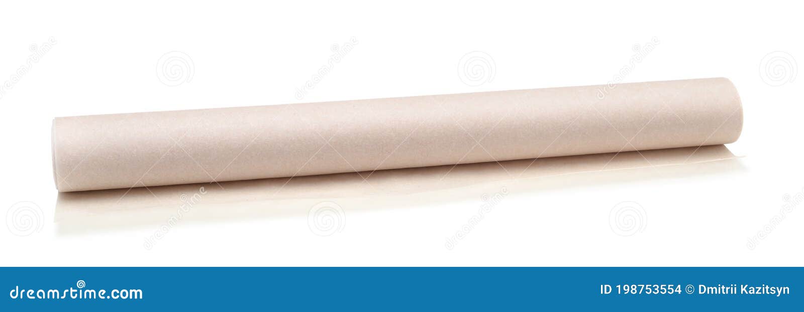 Roll of Parchment Paper for Cooking Isolated Stock Photo Image of