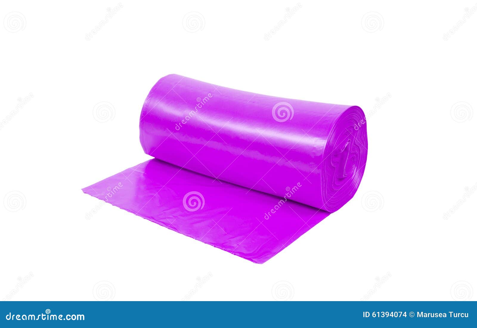 Roll of pink garbage bags stock photo. Image of recycle 61394074