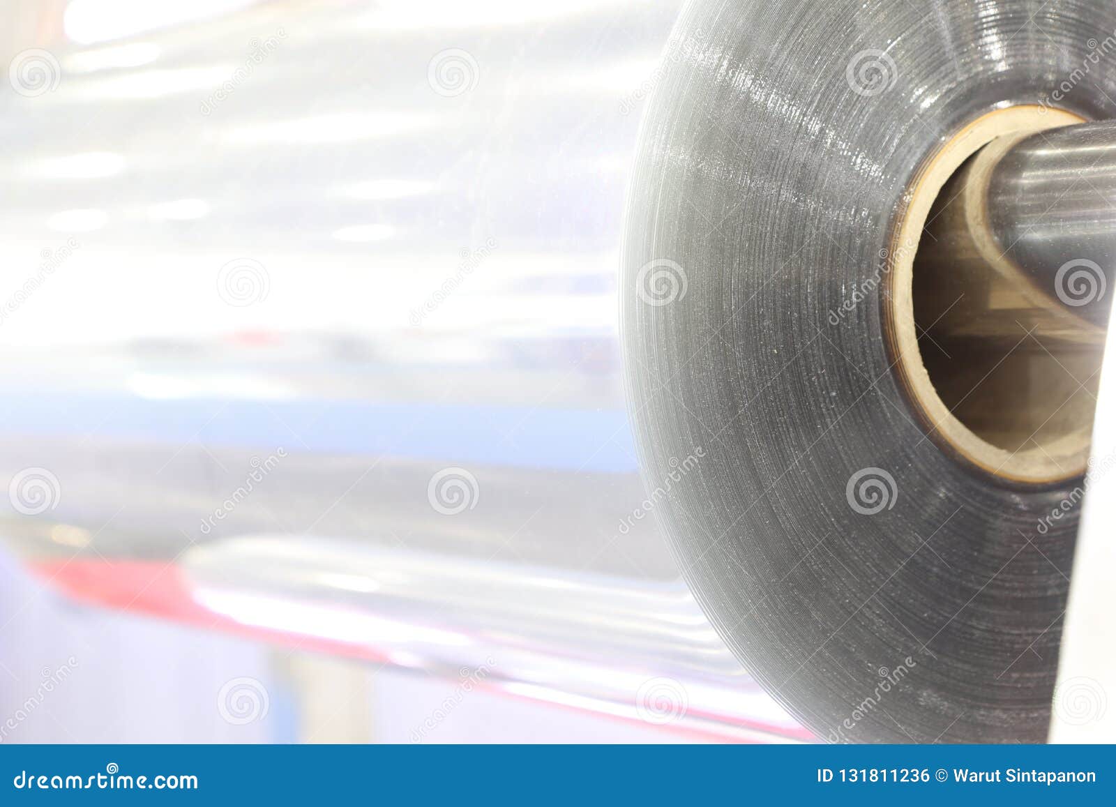 Roll of Plastic Sheet for Manufacturing Process Stock Photo Image of