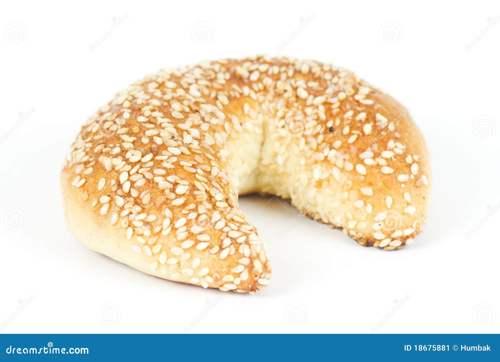 Roll with sesame seed stock image. Image of food, sesame 18675881