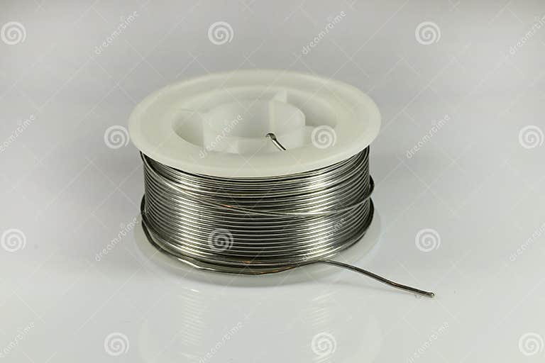 A Roll of Solder Wire for PCB. Electronic Industry Stock Photo Image