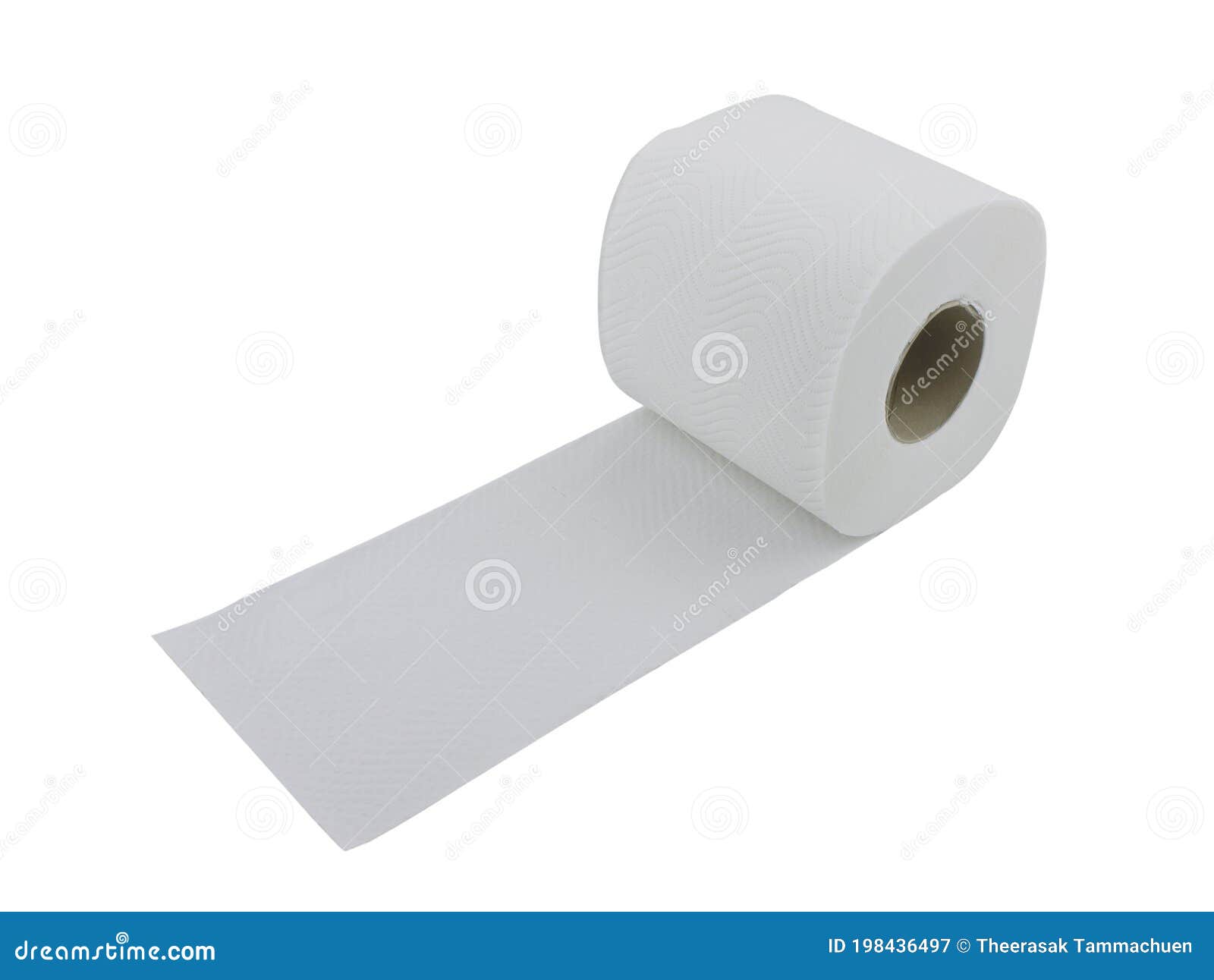 Roll of Toilet Paper or Tissue Isolated on White Stock Image Image of