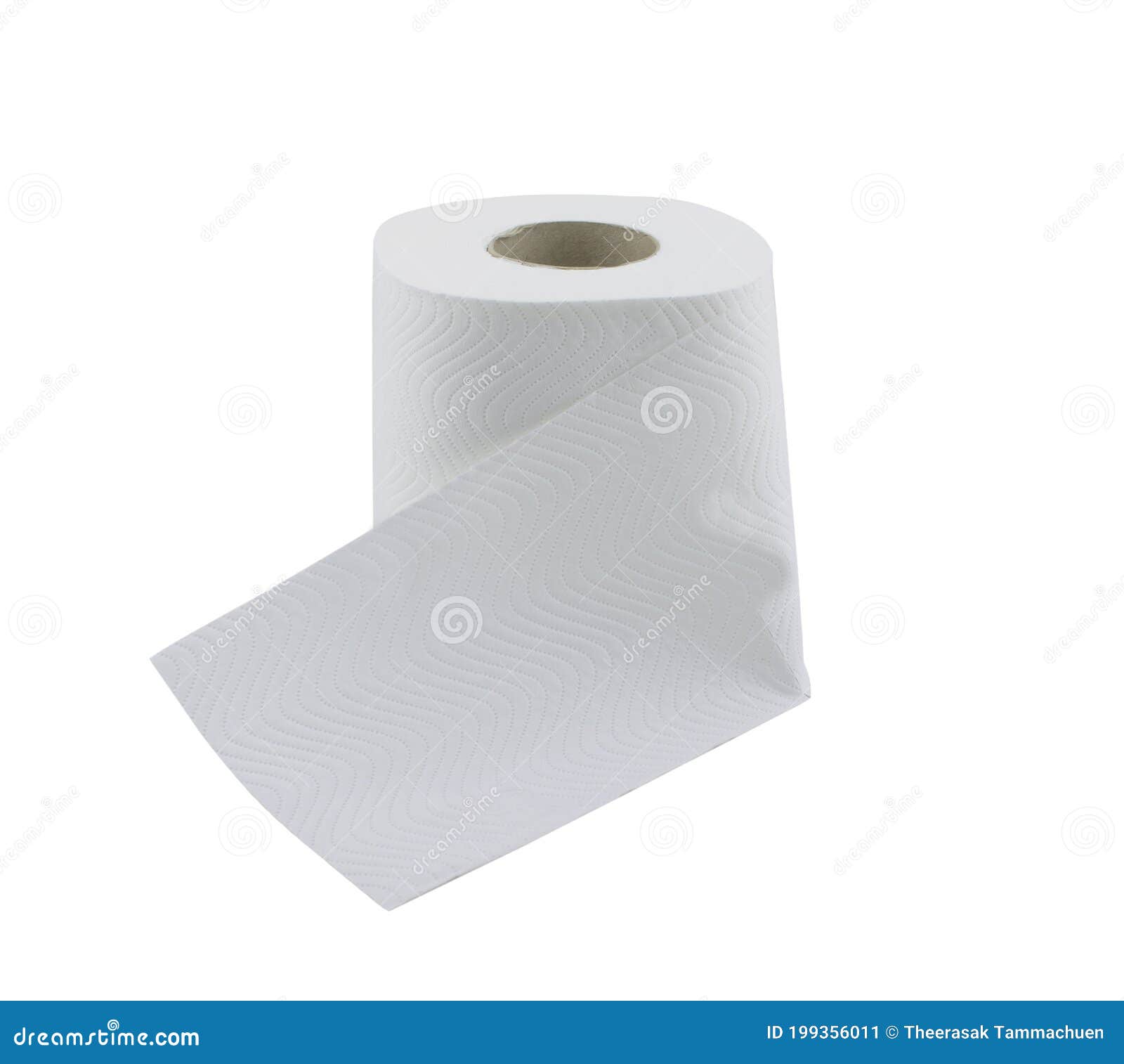 Roll of Toilet Paper or Tissue Isolated on White Stock Image Image of