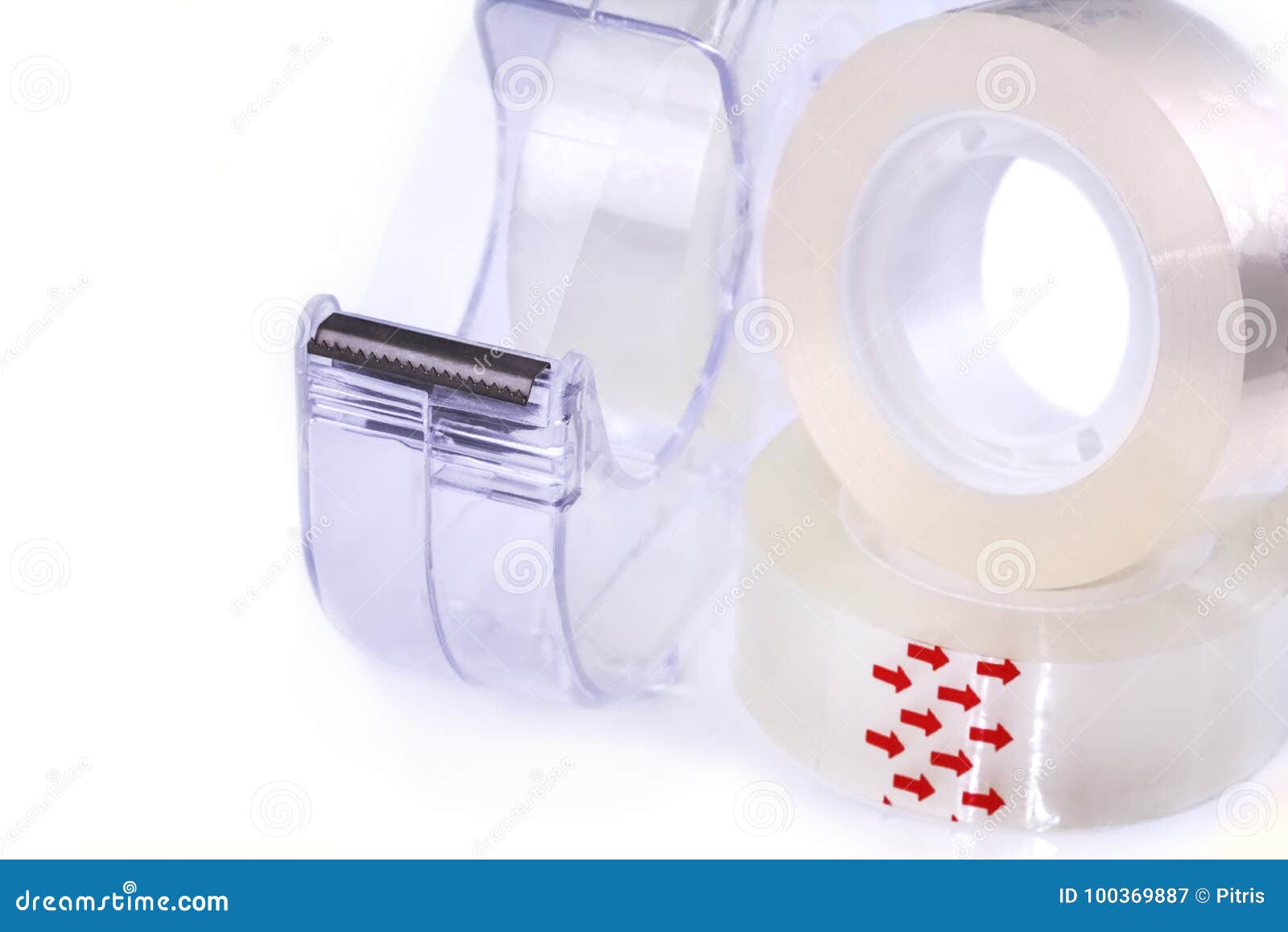 Roll Of Transparent Adhesive Tape Stock Image - Image of band, plastic