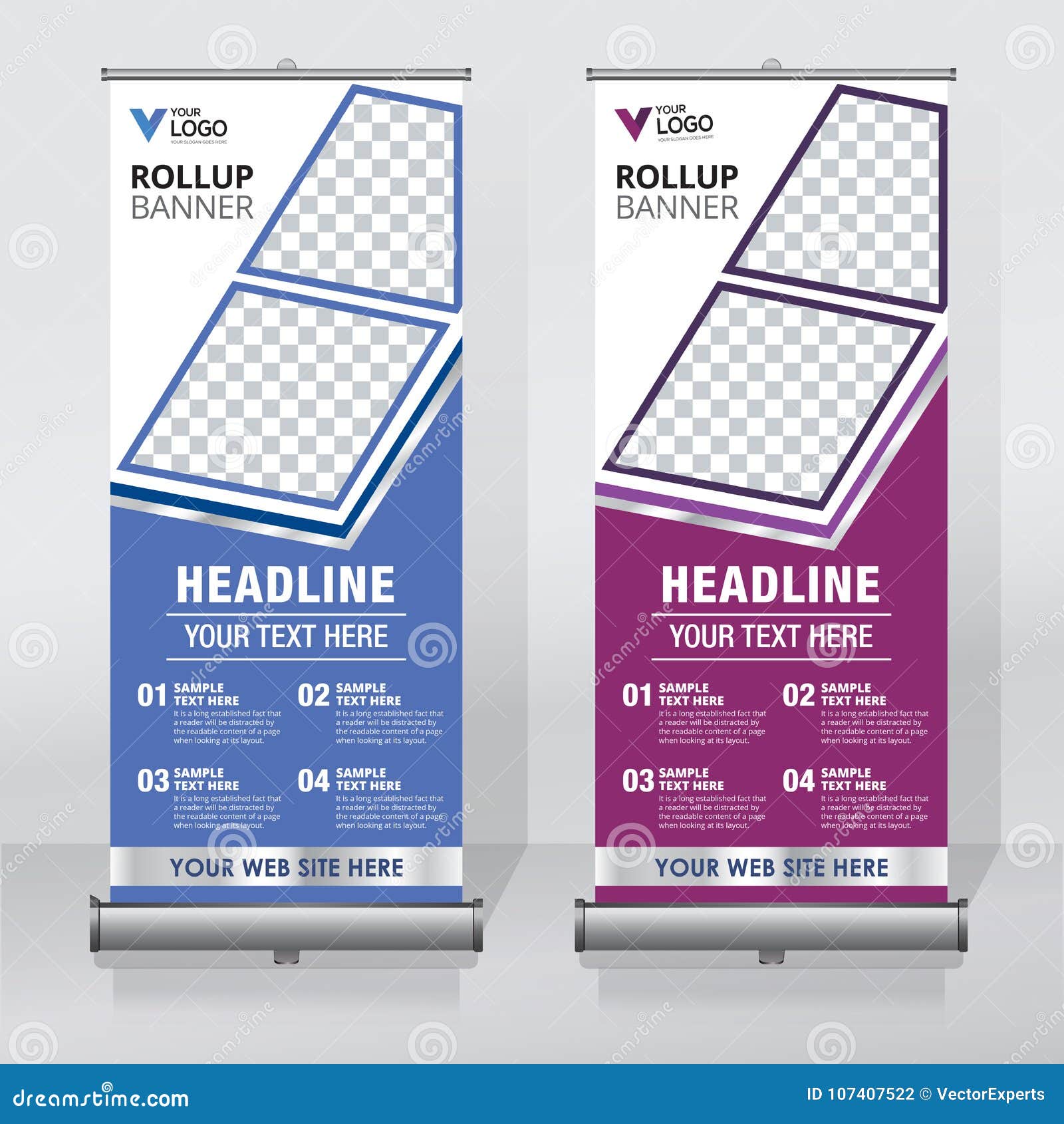 Roll Up Banner Design Template Abstract Background Pull Up Design Modern X Banner Rectangle Size Stock Vector Illustration Of Company Design