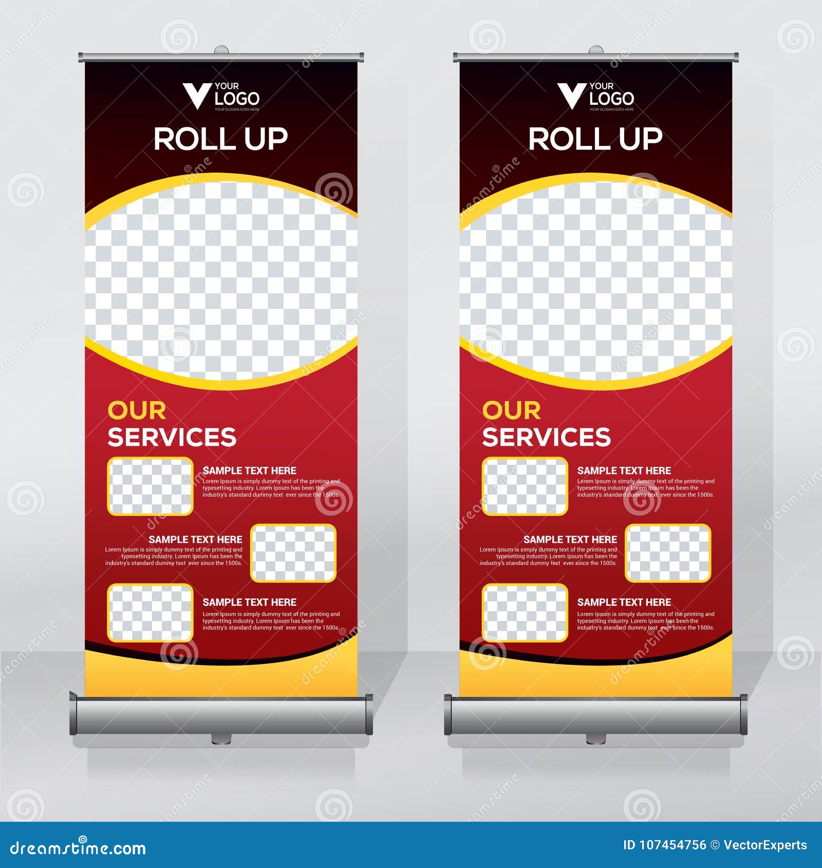 Roll Up Banner Design Template Vertical Abstract Background Pull Up Design Modern X Banner Rectangle Size Stock Vector Illustration Of Print Banners