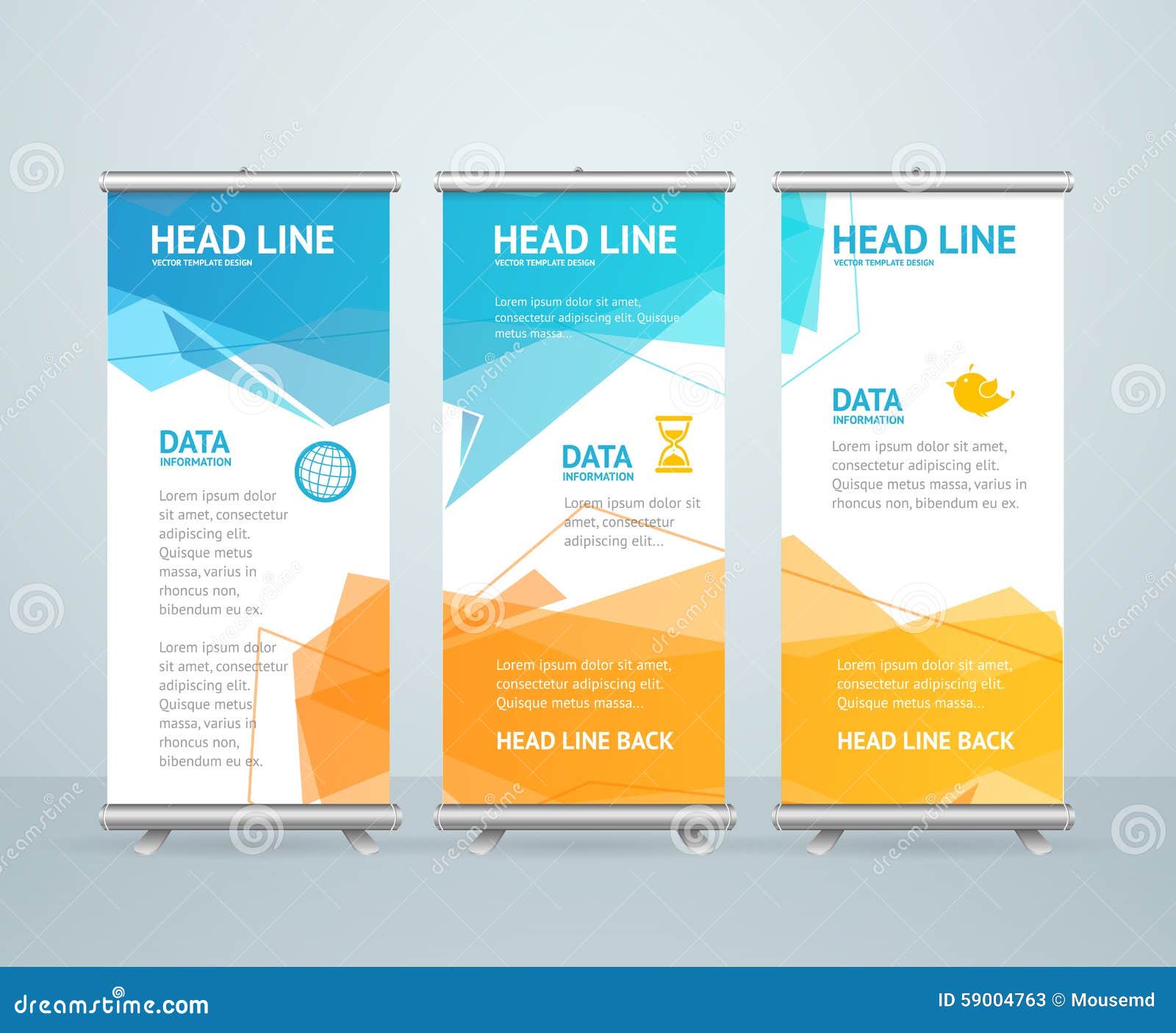 Roll Up Banner Stand Design Vector Stock Vector Illustration Of Exhibition Info