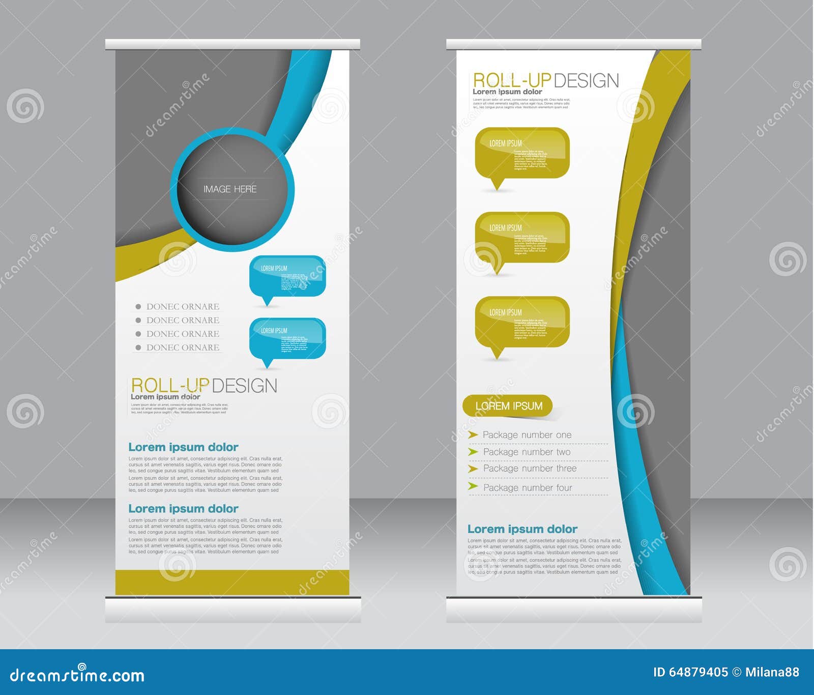 Roll Up Banner Stand Template. Abstract Background For 