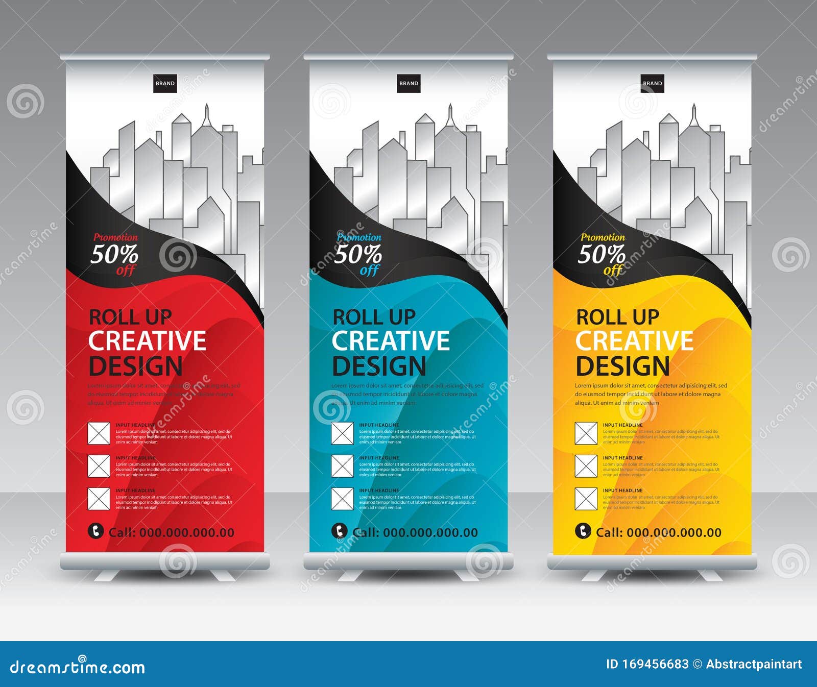 Roll Up Banner Stand Template Creative Design Modern Exhibition Advertising Flyer Presentation Pull Up Web Banner Display Stock Vector Illustration Of Exhibition Building