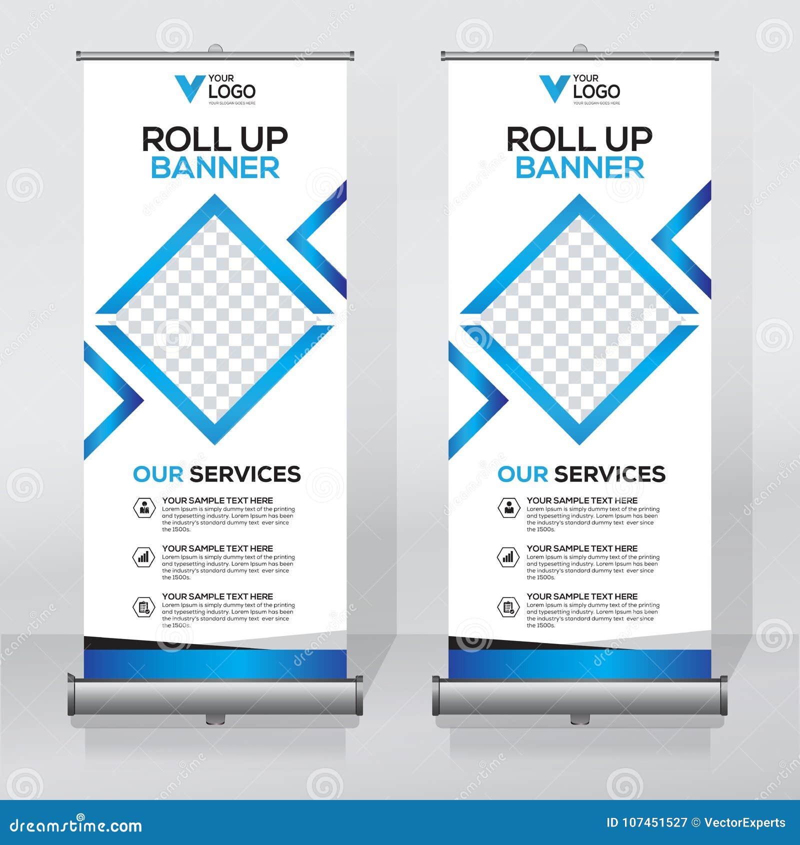 Roll Up Banner Design Template Vertical Abstract Background Pull Up Design Modern X Banner Rectangle Size Stock Vector Illustration Of Promotion Backdrop