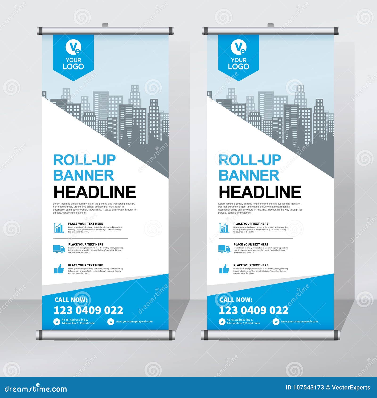 Roll Up Banner Design Template, Vertical, Abstract Background Inside Retractable Banner Design Templates