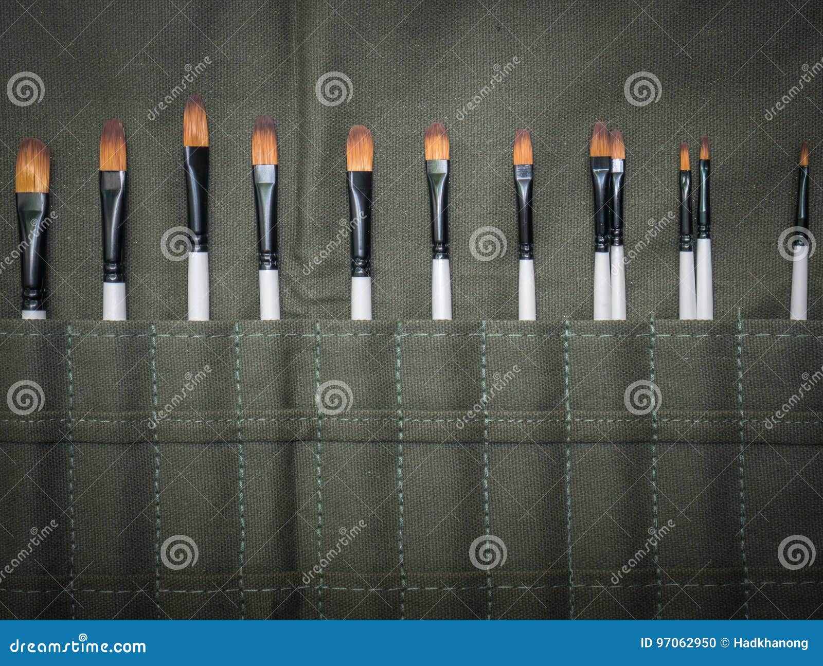 Roll Up Canvas Paint Brush Storage Case Bag Wrap Holds Wit Brush Stock