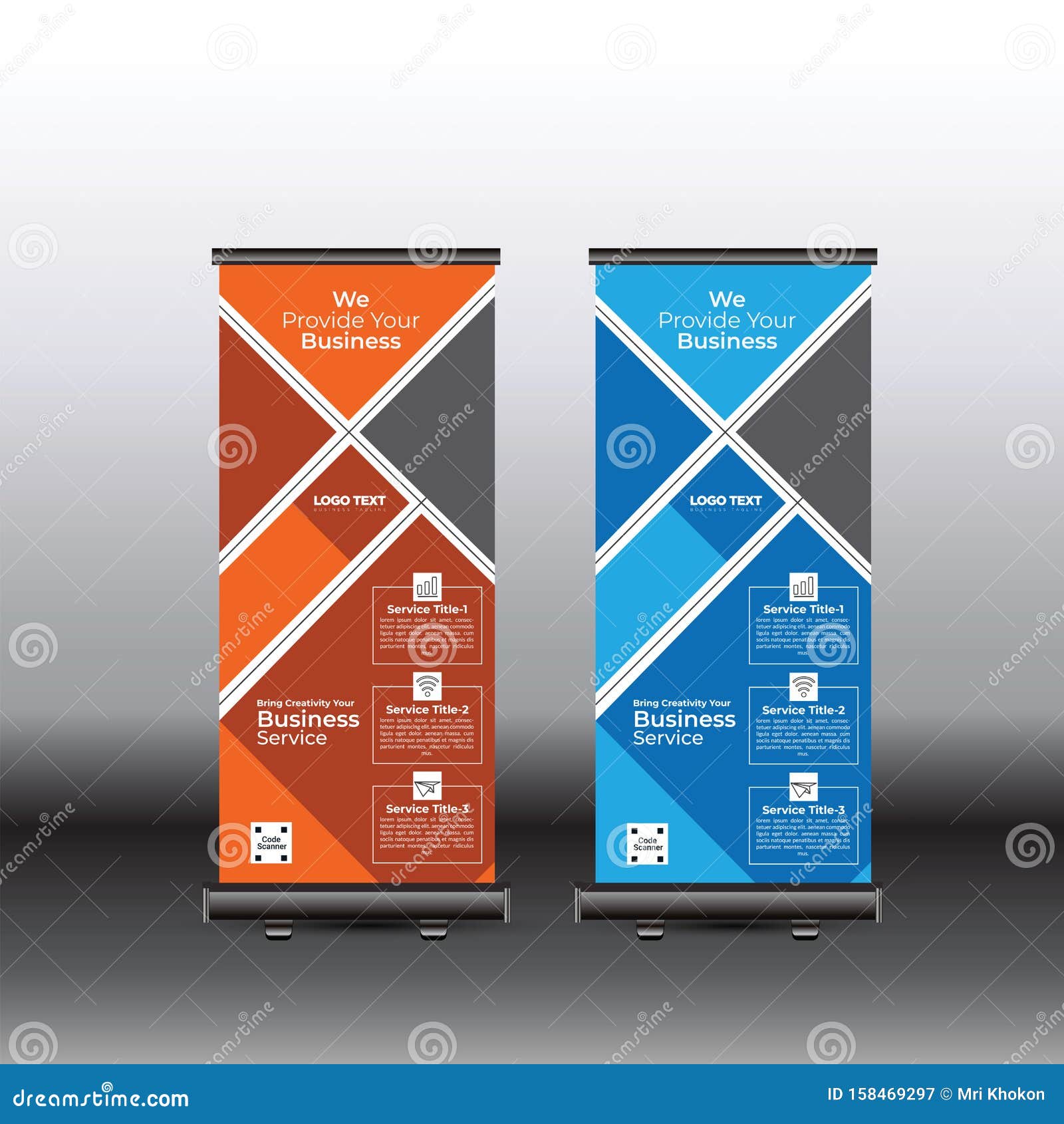 roll up stand banner template
