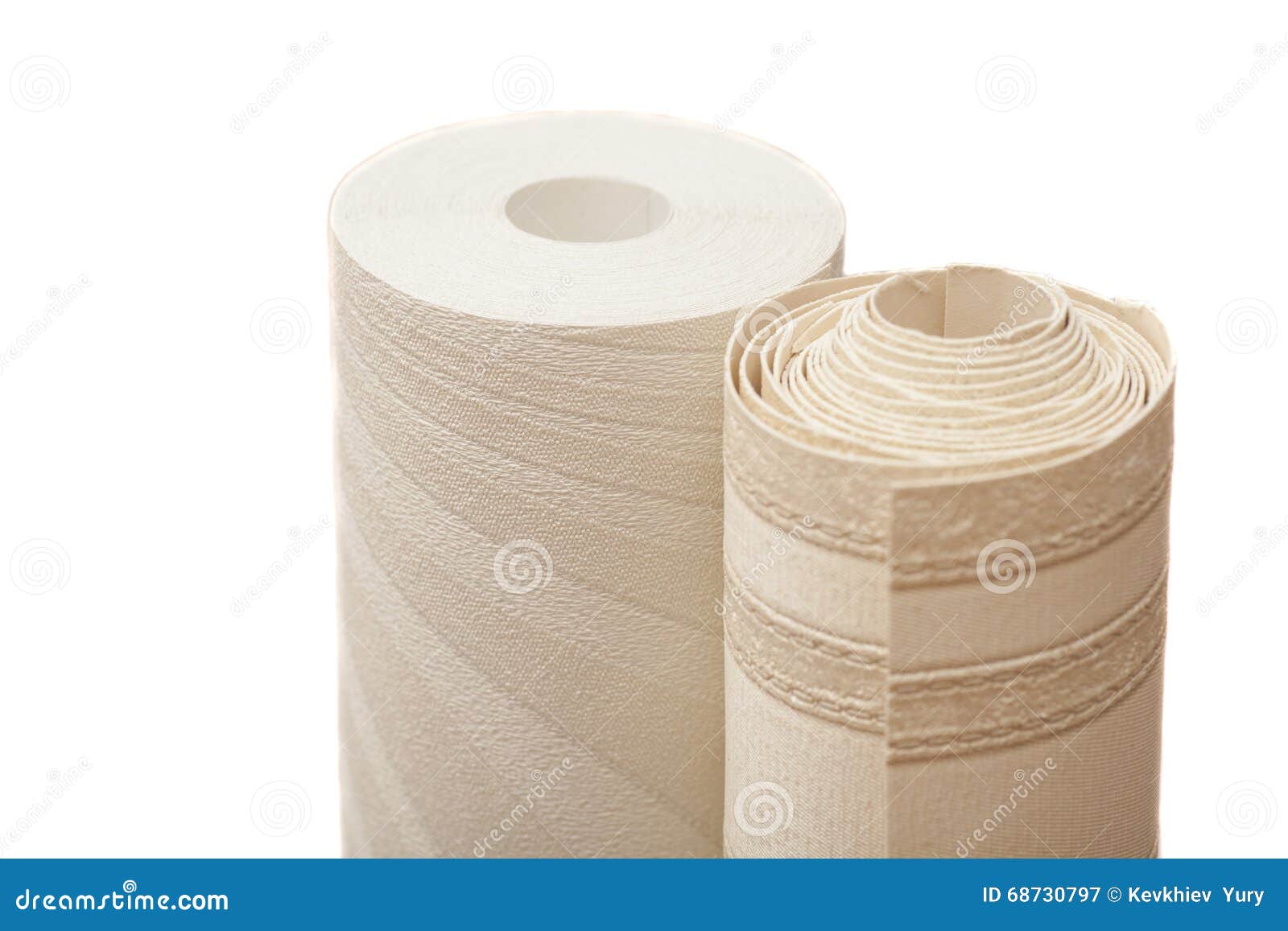 Roll of vinyl wallpapers stock image. Image of macro 68730797