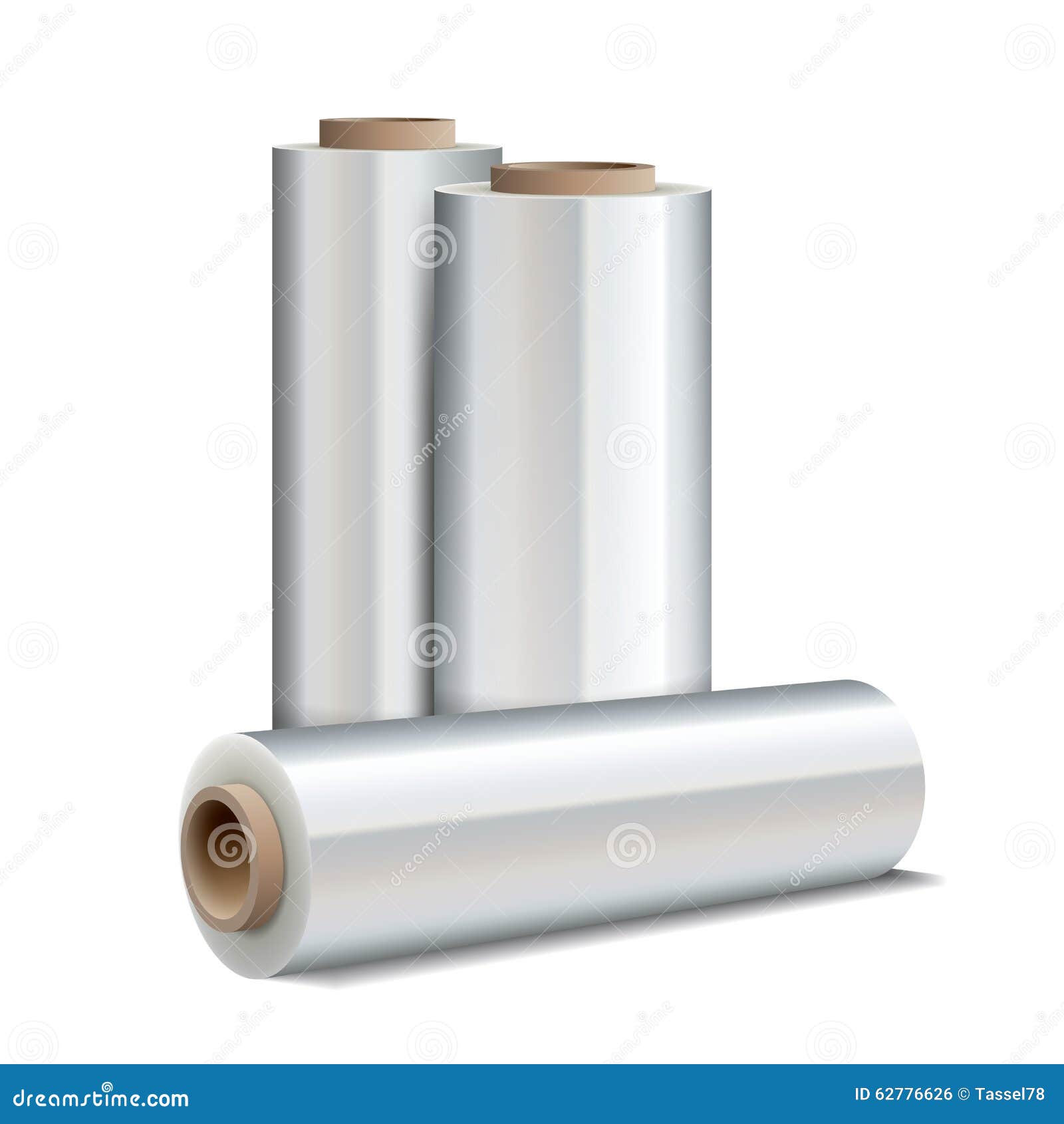 Roll of Wrapping Plastic Stretch Film Stock Vector Illustration of