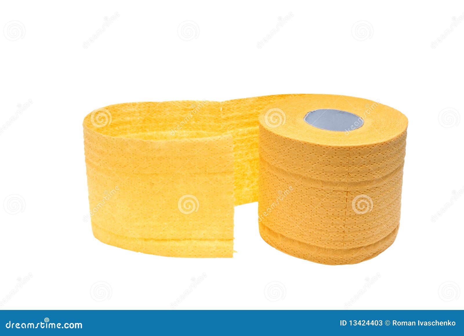 Roll of Yellow Toilet Paper Stock Image Image of paper, porous 13424403