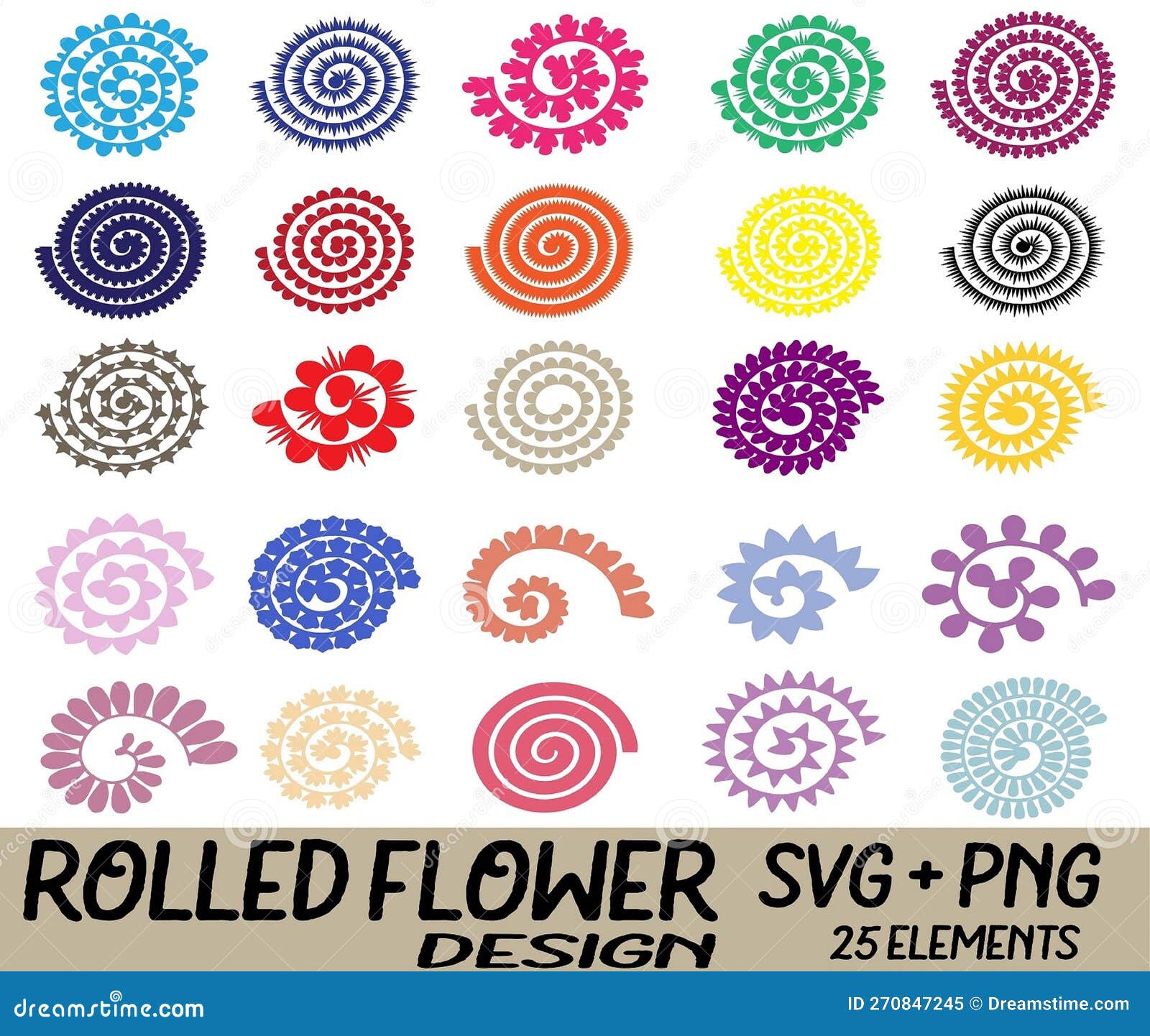 Rolled flower SVG stock vector. Illustration of flower - 270847245