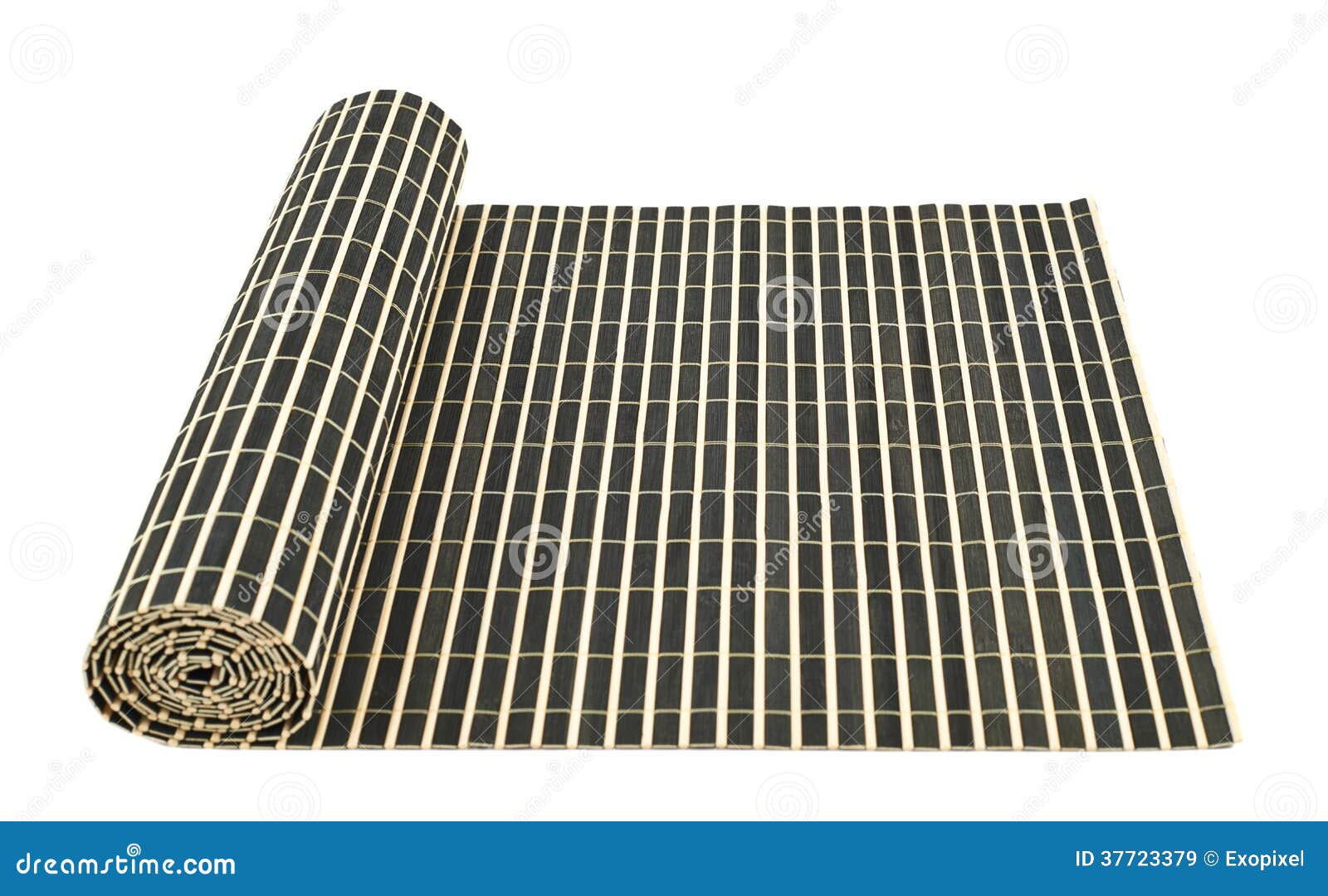 Rolled straw mat isolated stock image. Image of line 37723379