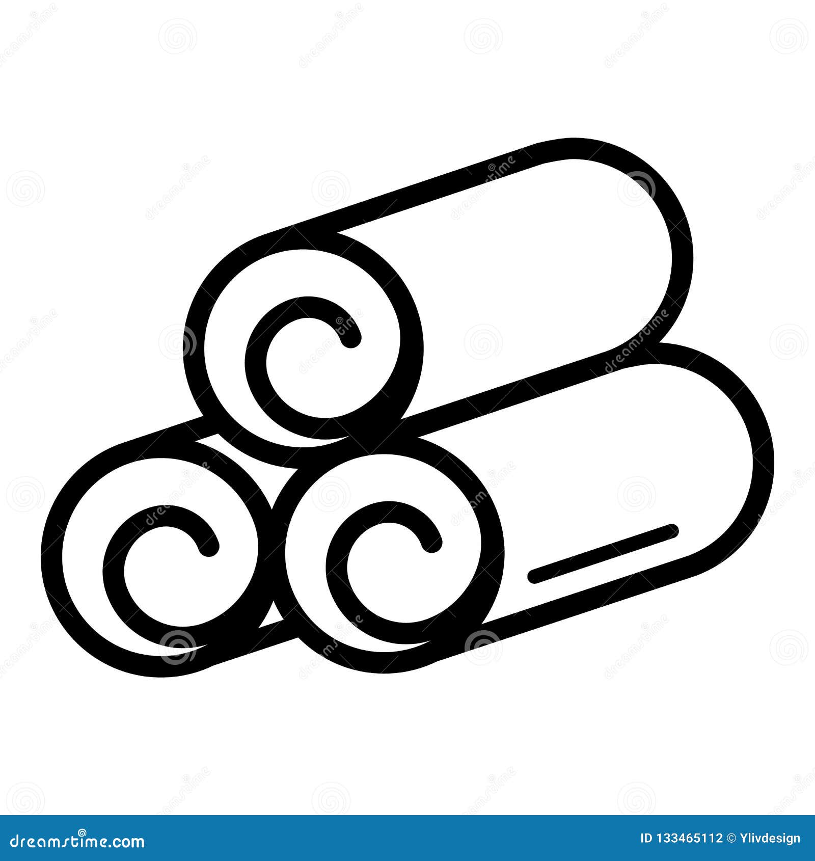 Download Rolled Towel Icon, Outline Style Stock Vector - Illustration of hand, beach: 133465112
