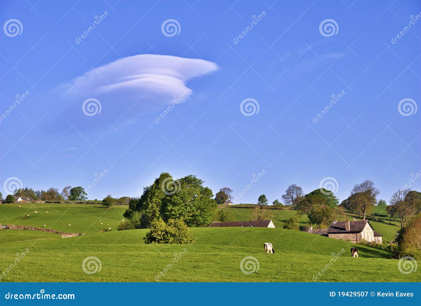 Rollenlandschaft nahe Kendal. Landschaft der englischen Landschaft des Rollens nahe Kendal, Cumbria