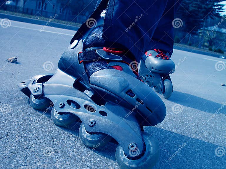 Rollerblades stock image. Image of body, brakes, sports 985683