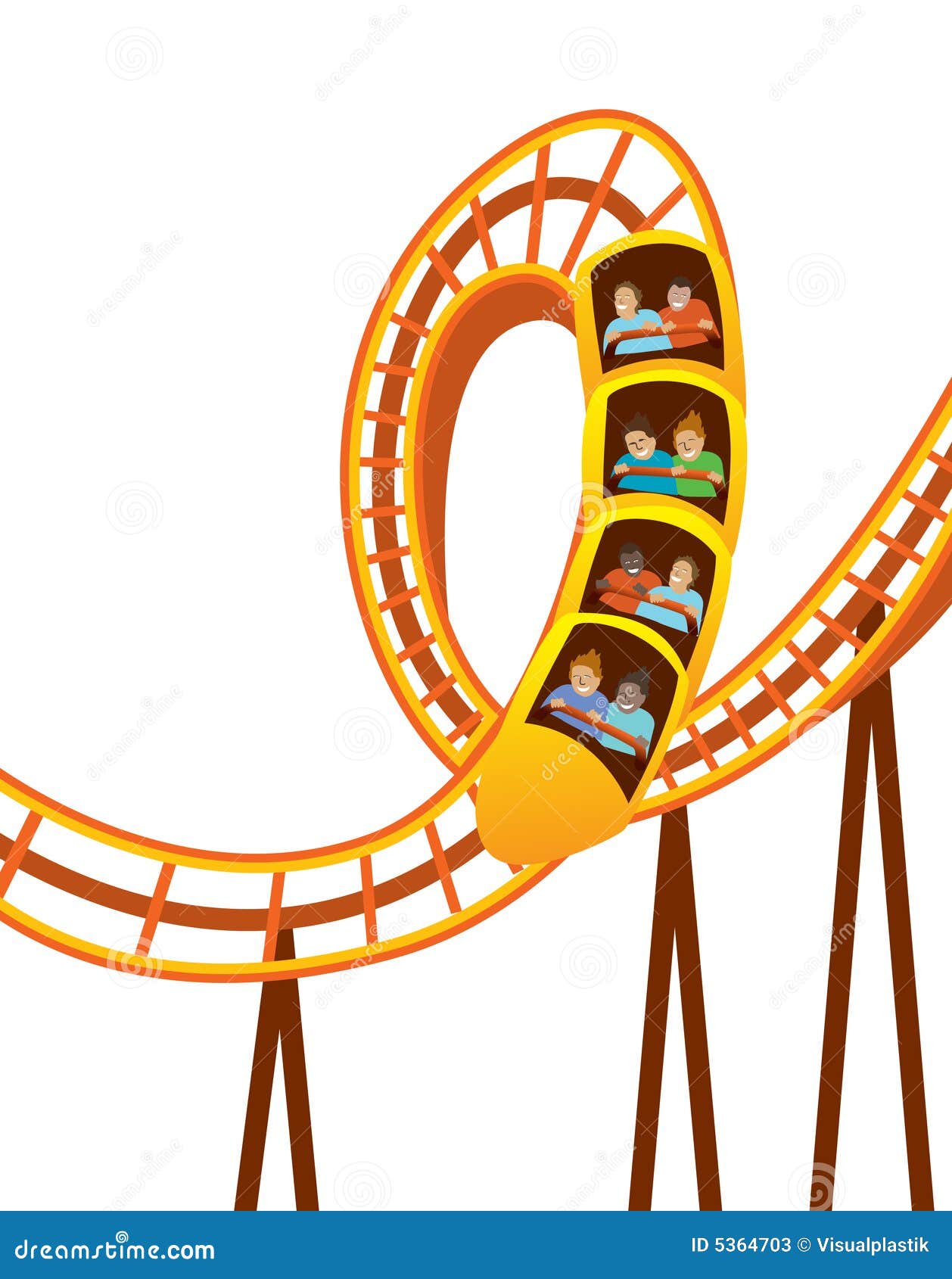 Roller Coaster Loop Clip Art