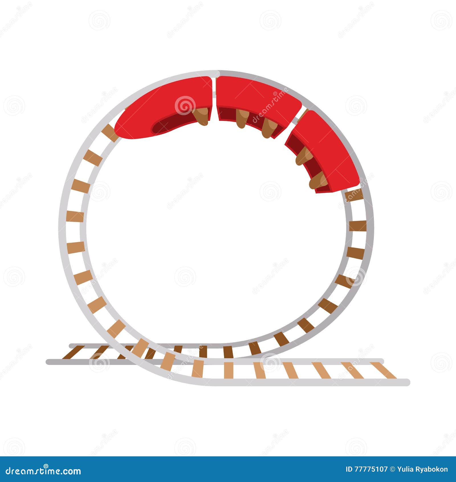Roller Coaster Cartoon Icon Stock Vector - Illustration of laughter