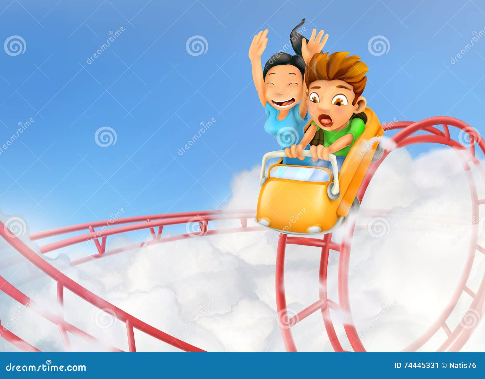 roller coaster in the clouds