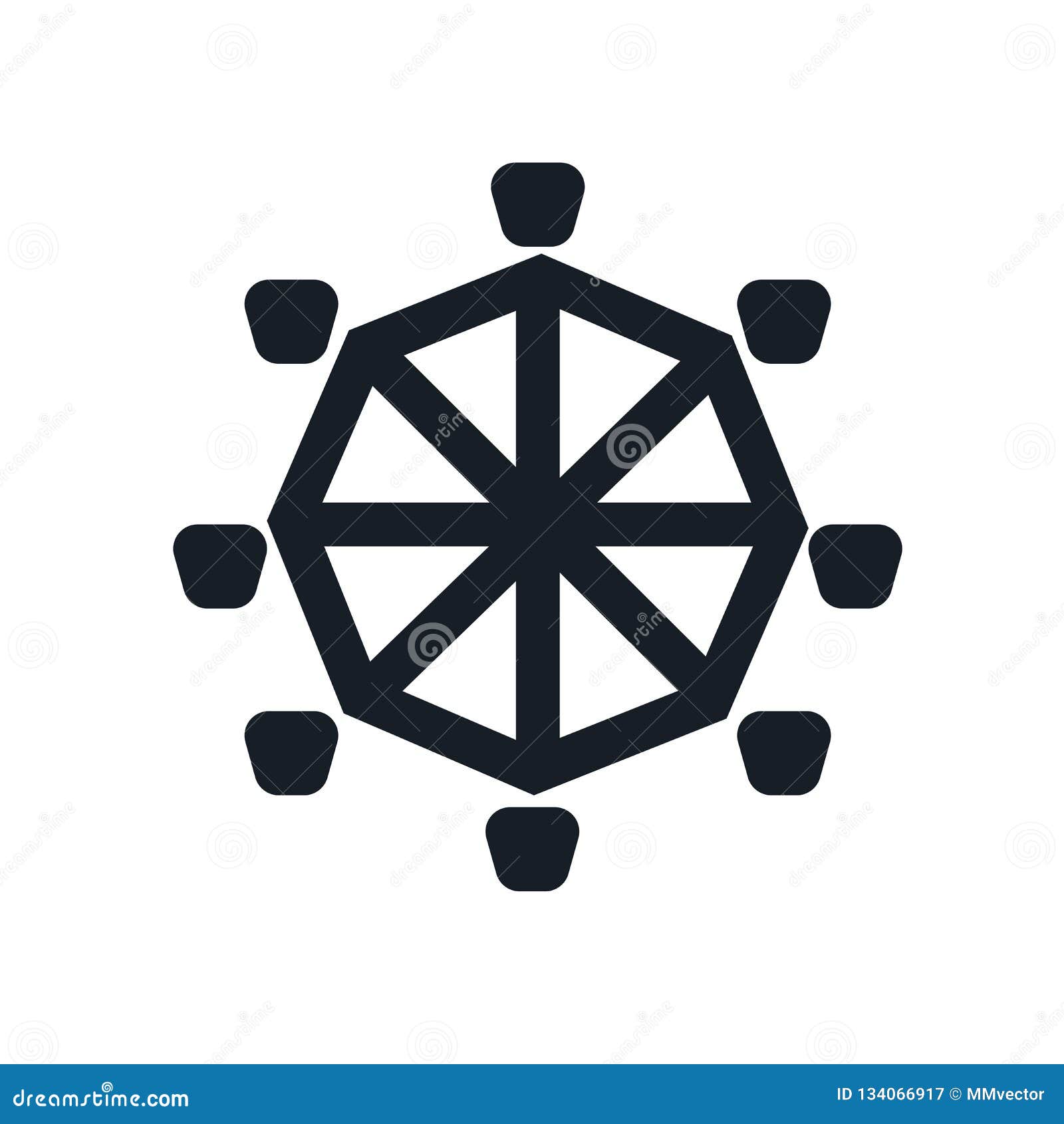 Roller Coaster Icon Vector Sign and Symbol Isolated on White Background