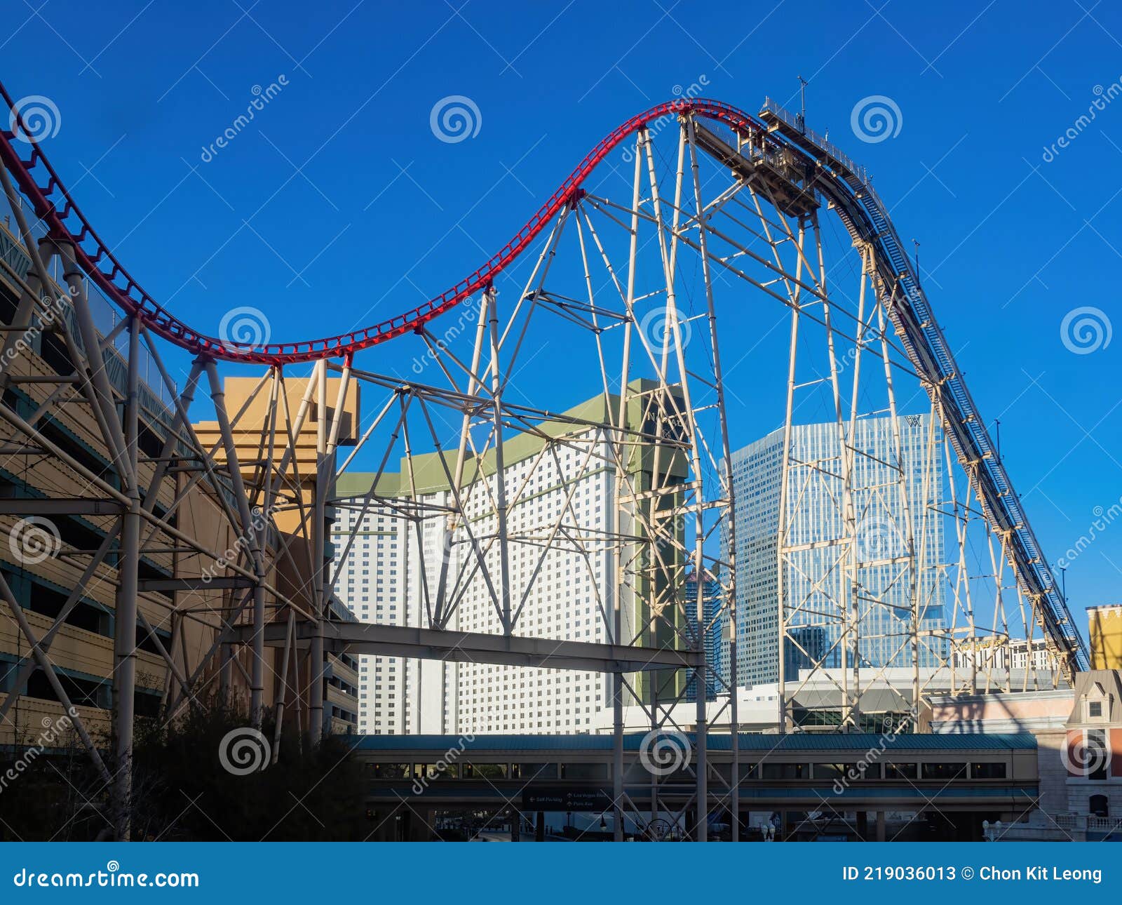 Roller Coaster of New York-New York Hotel and Casino Editorial Stock Photo  - Image of strip, casino: 219036013