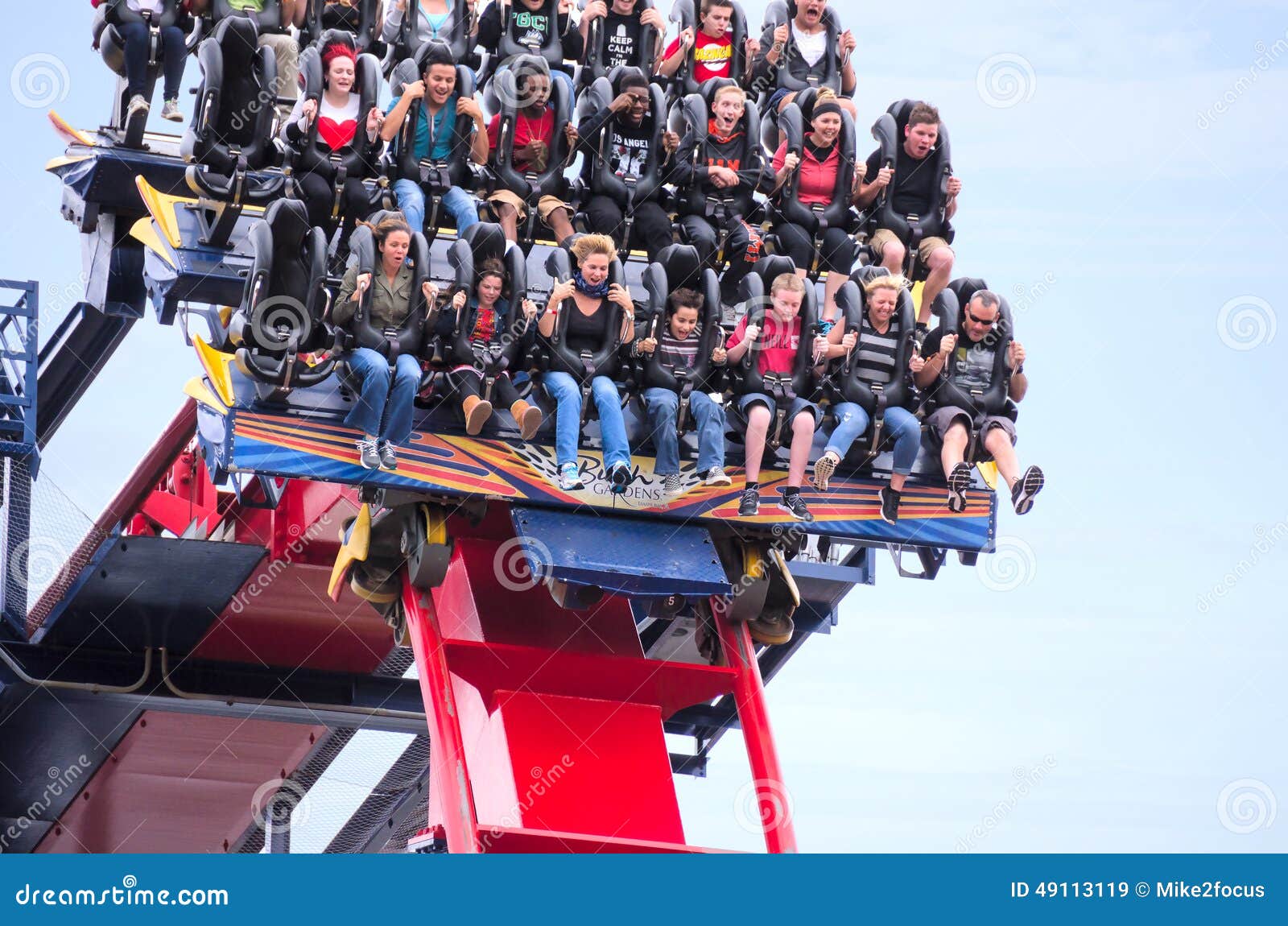 Roller Coaster Ride Busch Gardens Sheikra Closeup Editorial Stock