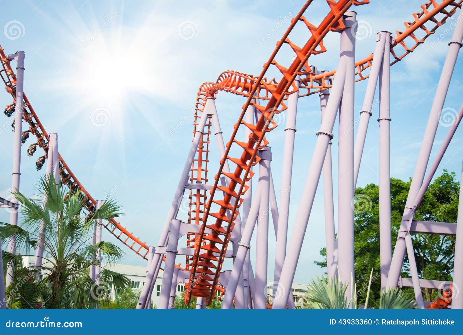 A roller coaster ride stock photo. Image of carnival 43933360