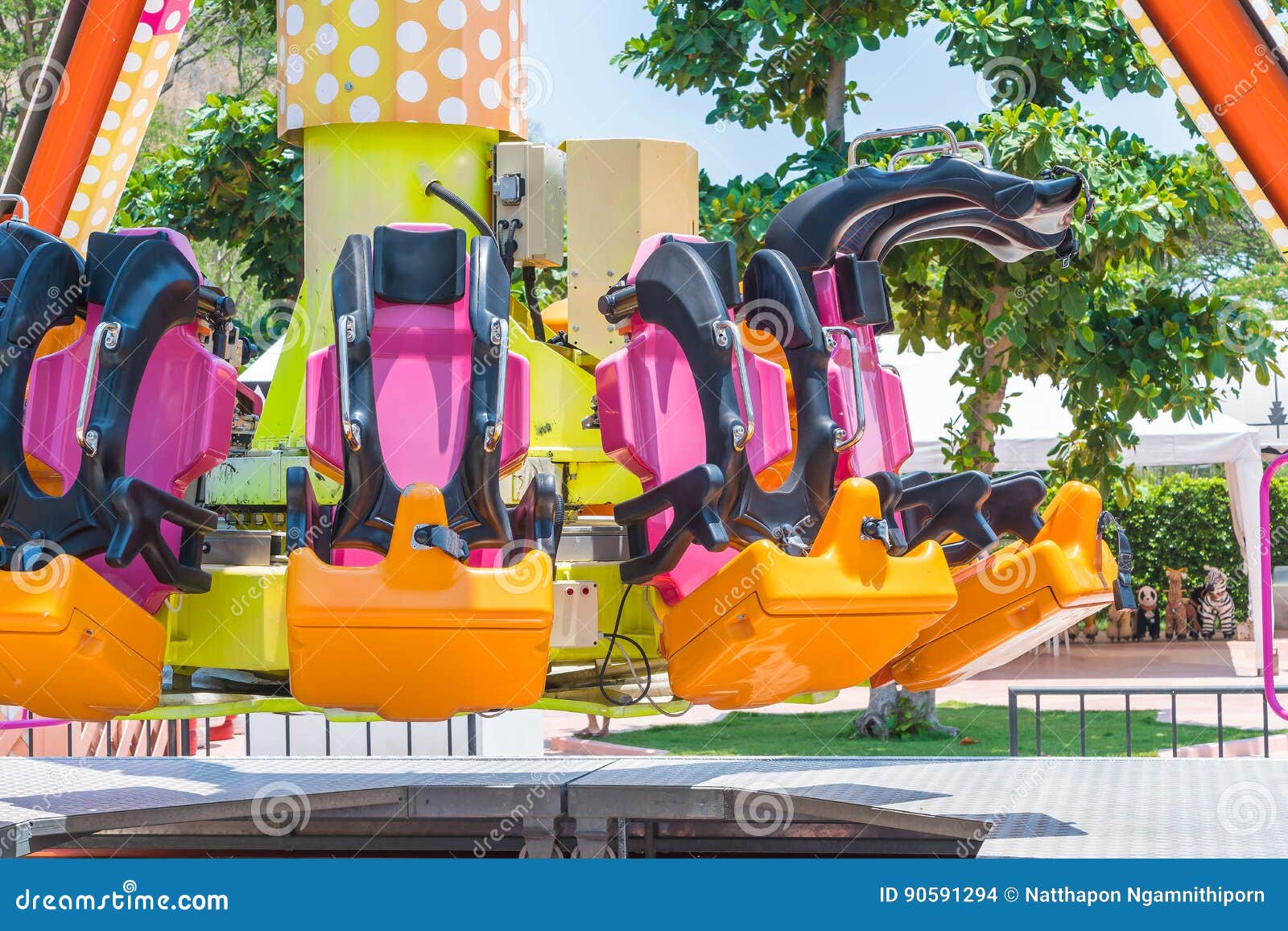 Roller coaster seats stock photo. Image of activity, holiday - 90591294
