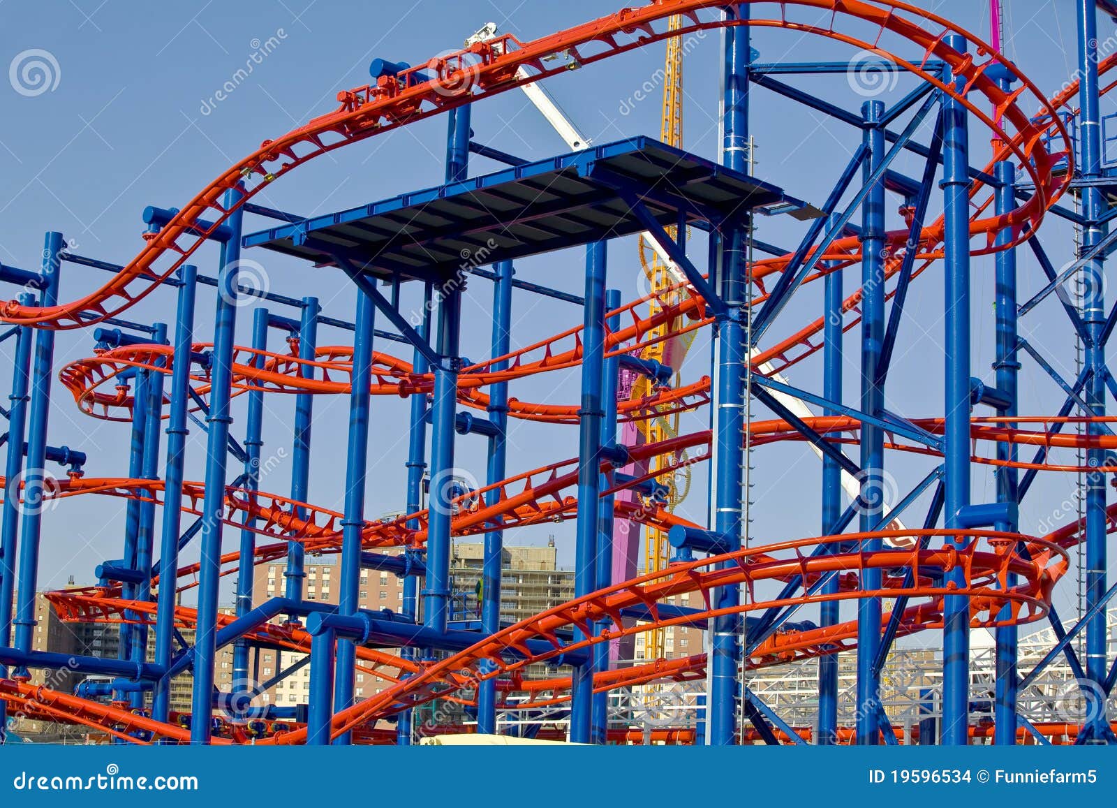 Roller Coaster Track stock photo. Image of clound, play 19596534