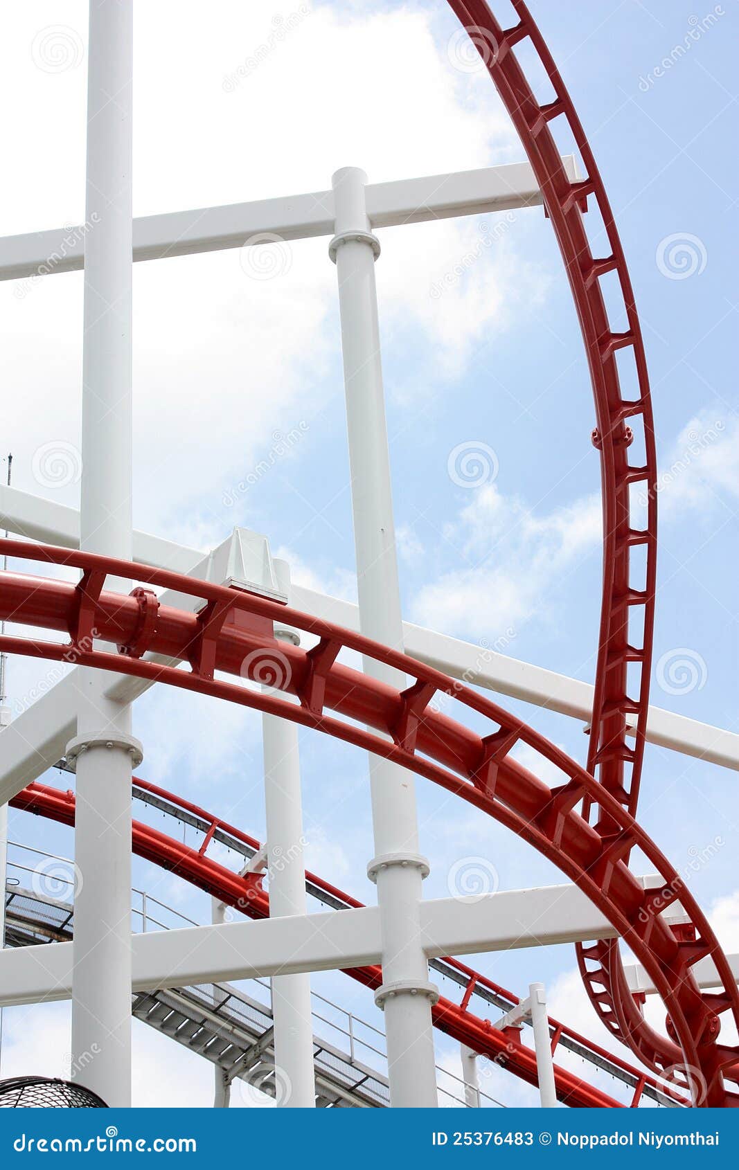 Roller Coaster Track stock image. Image of fair, park 25376483